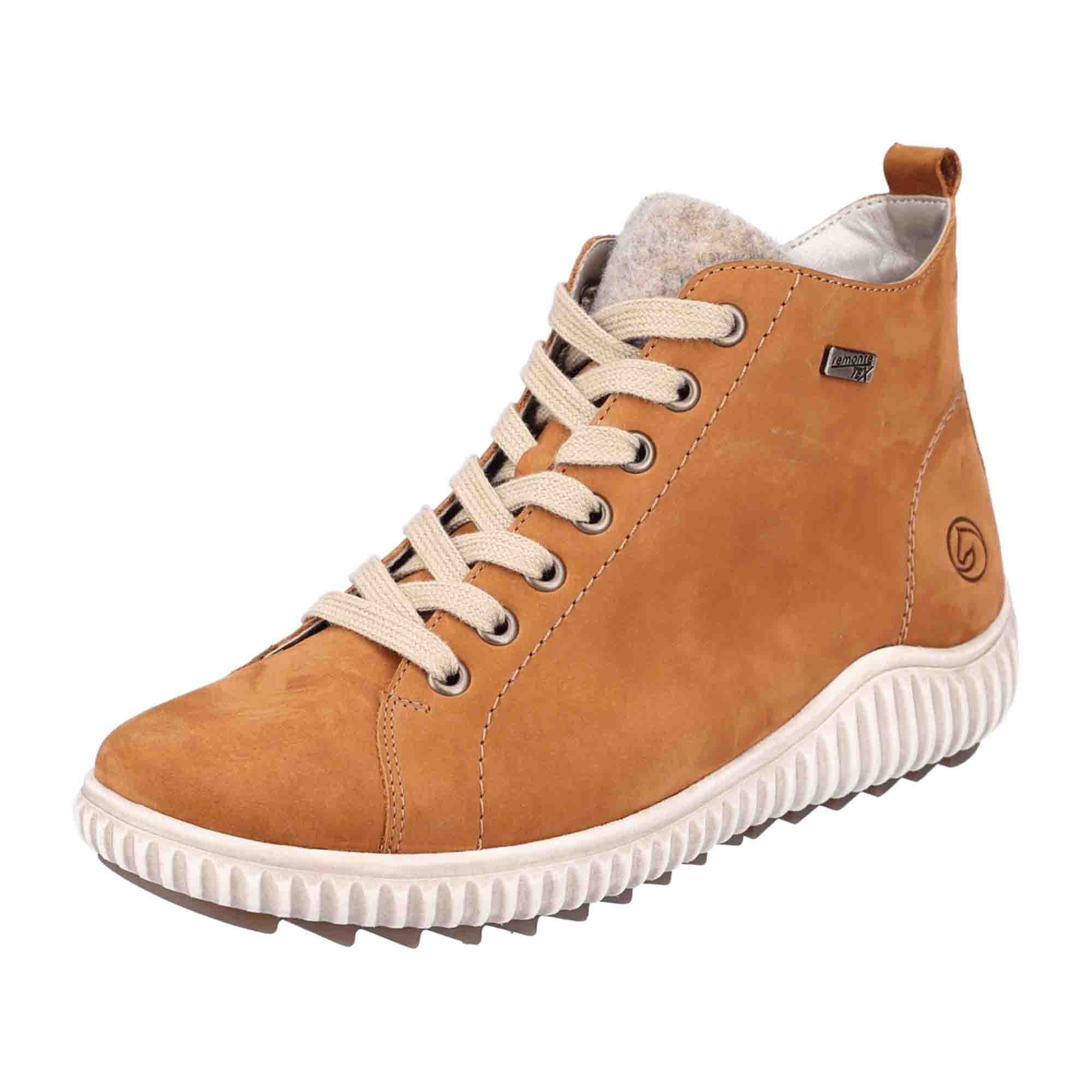 Remonte R827022 Brown Ankle Boots for Women with Zip and Lace-Up Closure