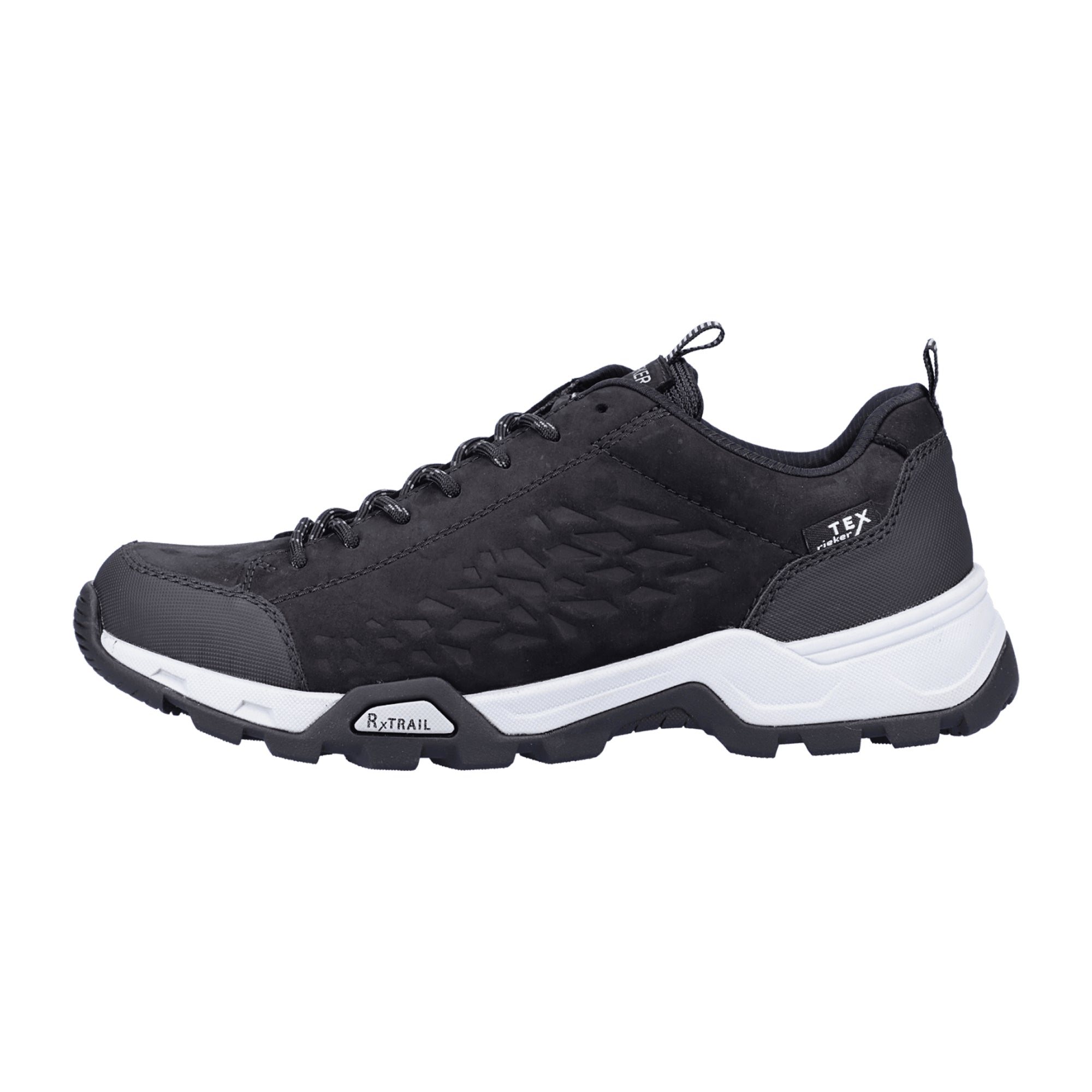 Rieker Men's Black Lace-Up Shoes Water-Resistant Comfortable Casual Footwear - Bartel-Shop