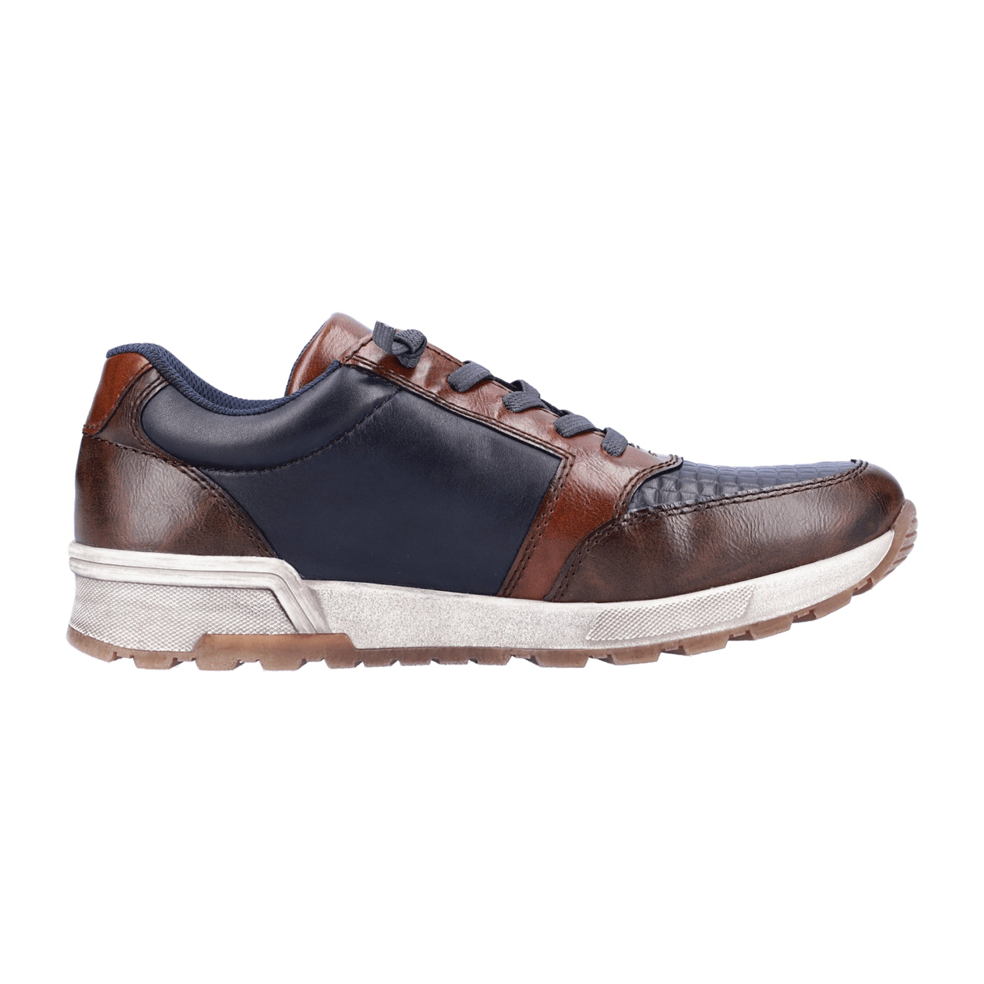 Rieker HWK Men's Blue Casual Sneakers with Lace-Up Design and Comfort Fit