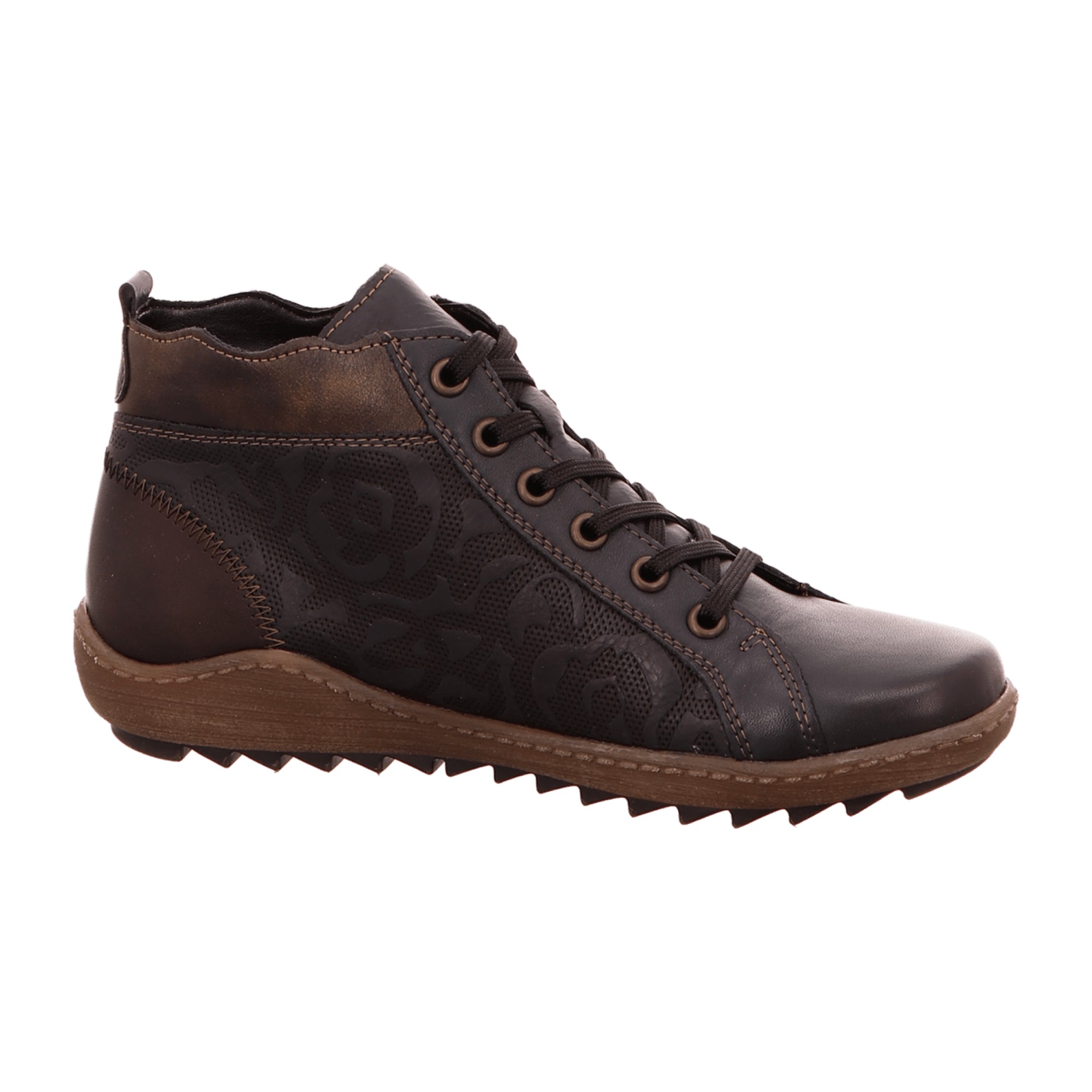 Remonte Women's Blue Lace-Up Boots Waterproof Leather Flexible Sole