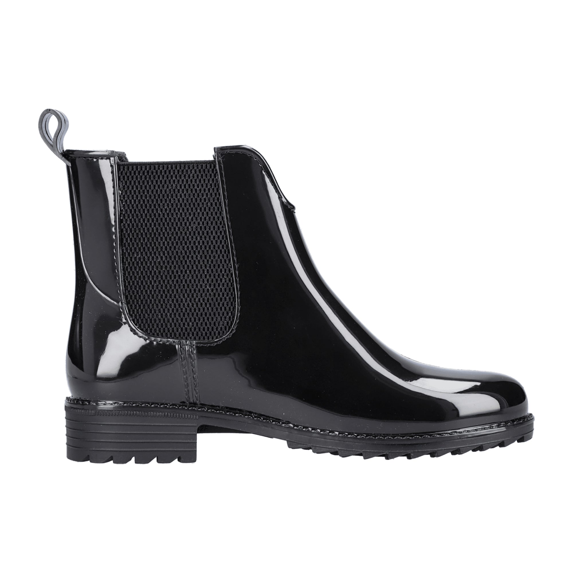 Rieker Women's Black Chelsea Boots with Rubber Sole and Elastic Gusset