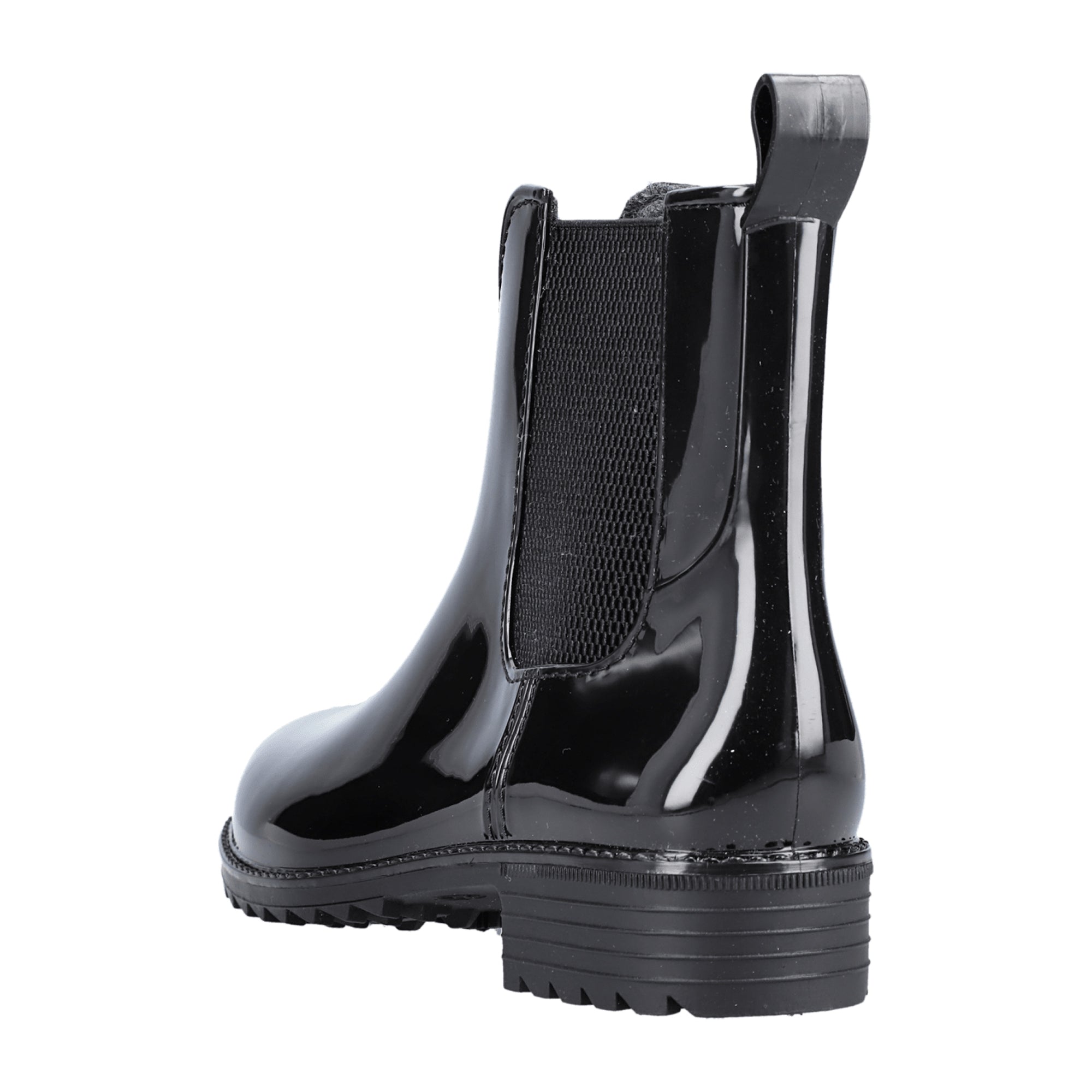Rieker Women's Black Chelsea Boots with Rubber Sole and Elastic Gusset