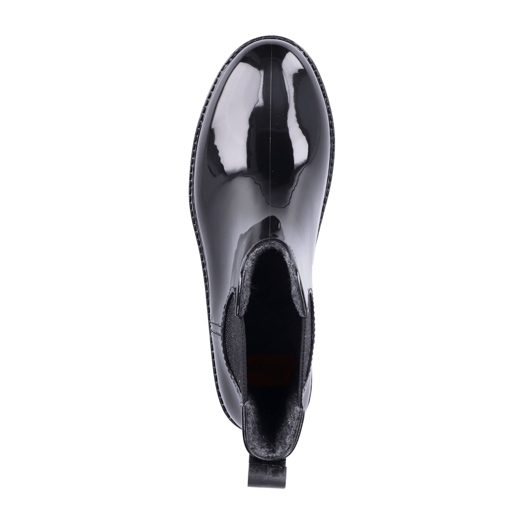 Rieker Women's Black Chelsea Boots with Rubber Sole and Elastic Gusset