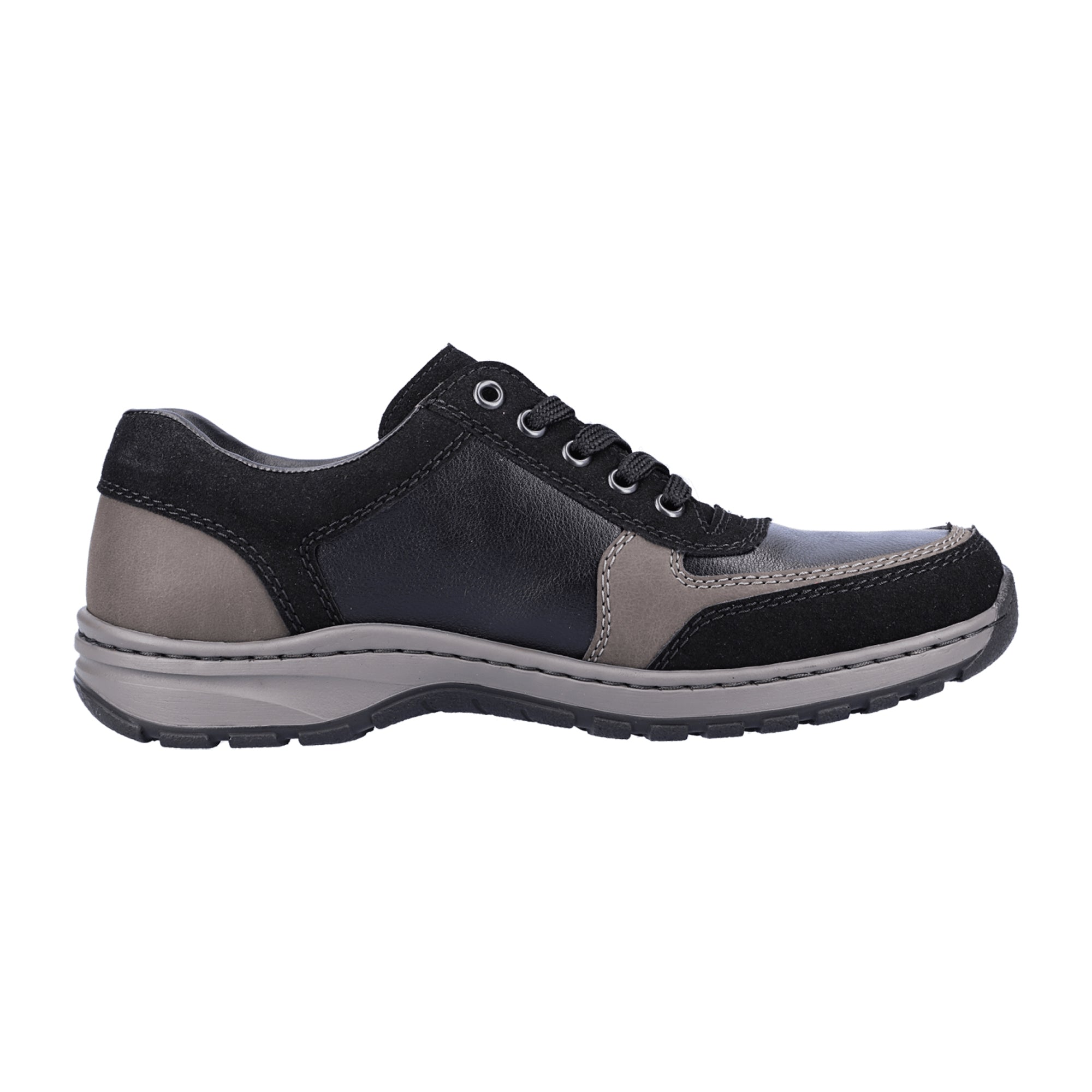 Rieker HWK Men's Black Casual Lace-Up Shoes with Shock Absorbing Sole