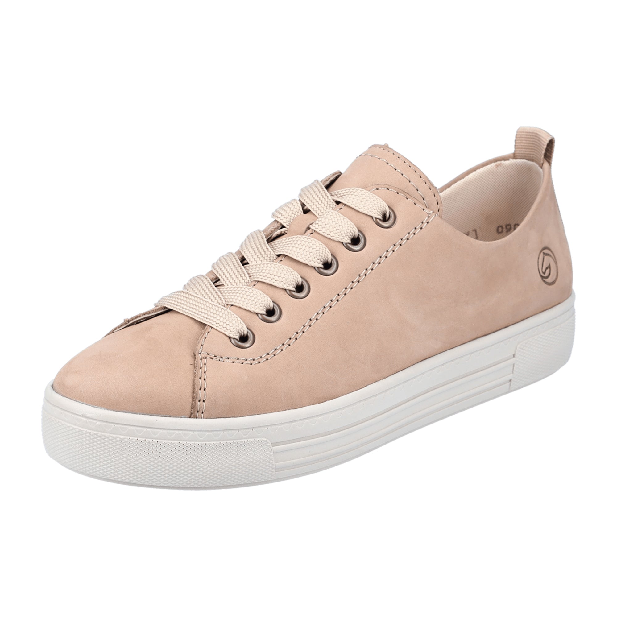 Remonte Women's Beige Sneakers with Soft Removable Insole and White Sole