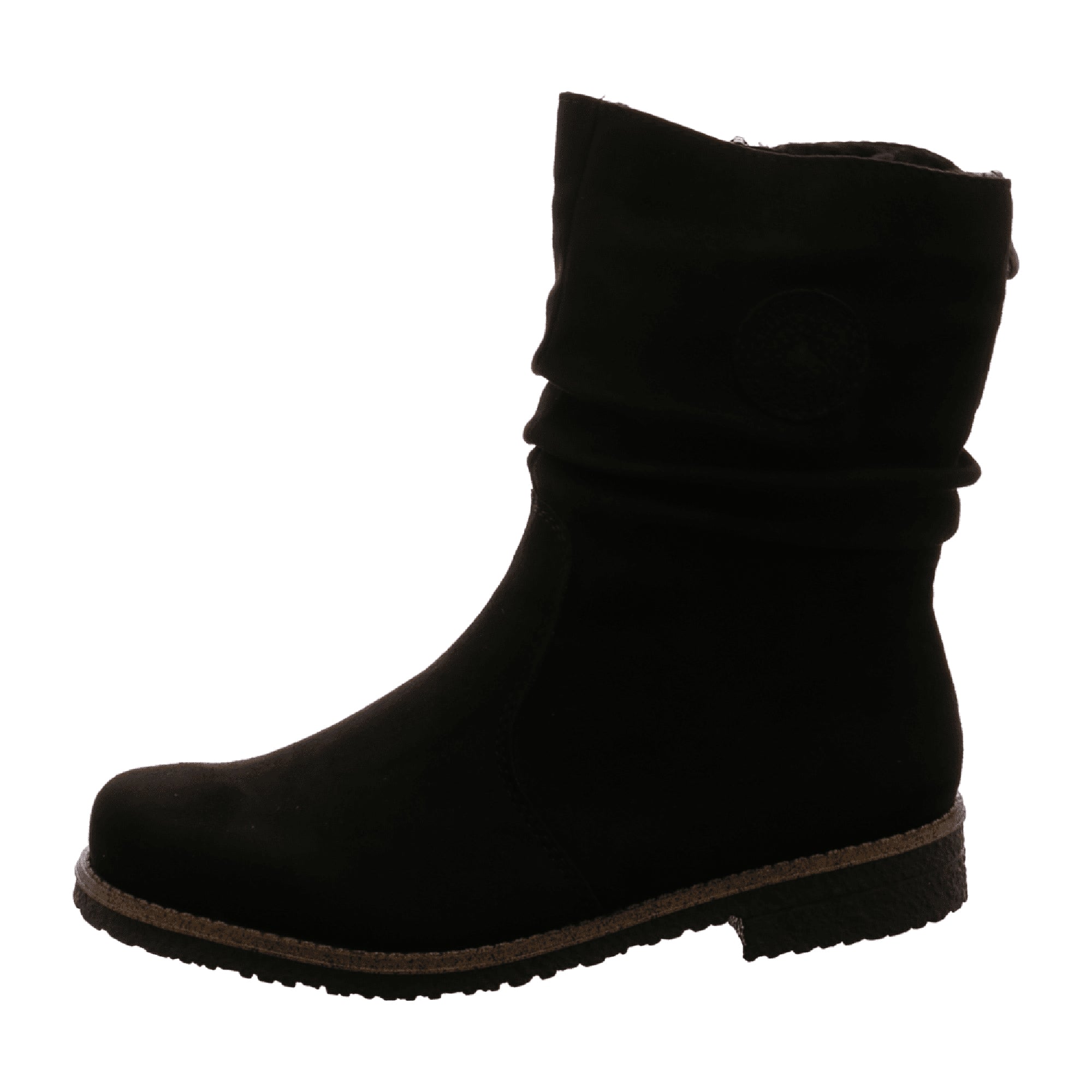 Rieker Women's Black Warm Lined Ankle Boots with Side Zipper and Comfort Sole - Bartel-Shop