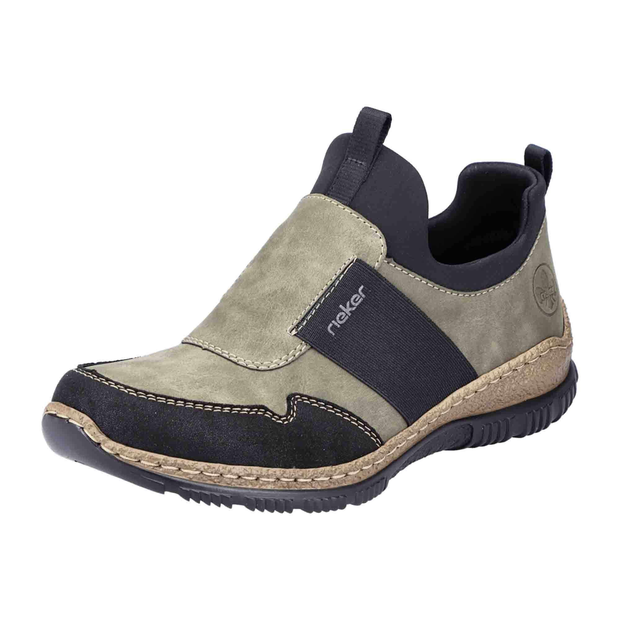 Rieker Women's Casual Slippers in Green with Soft Memosoft Footbed