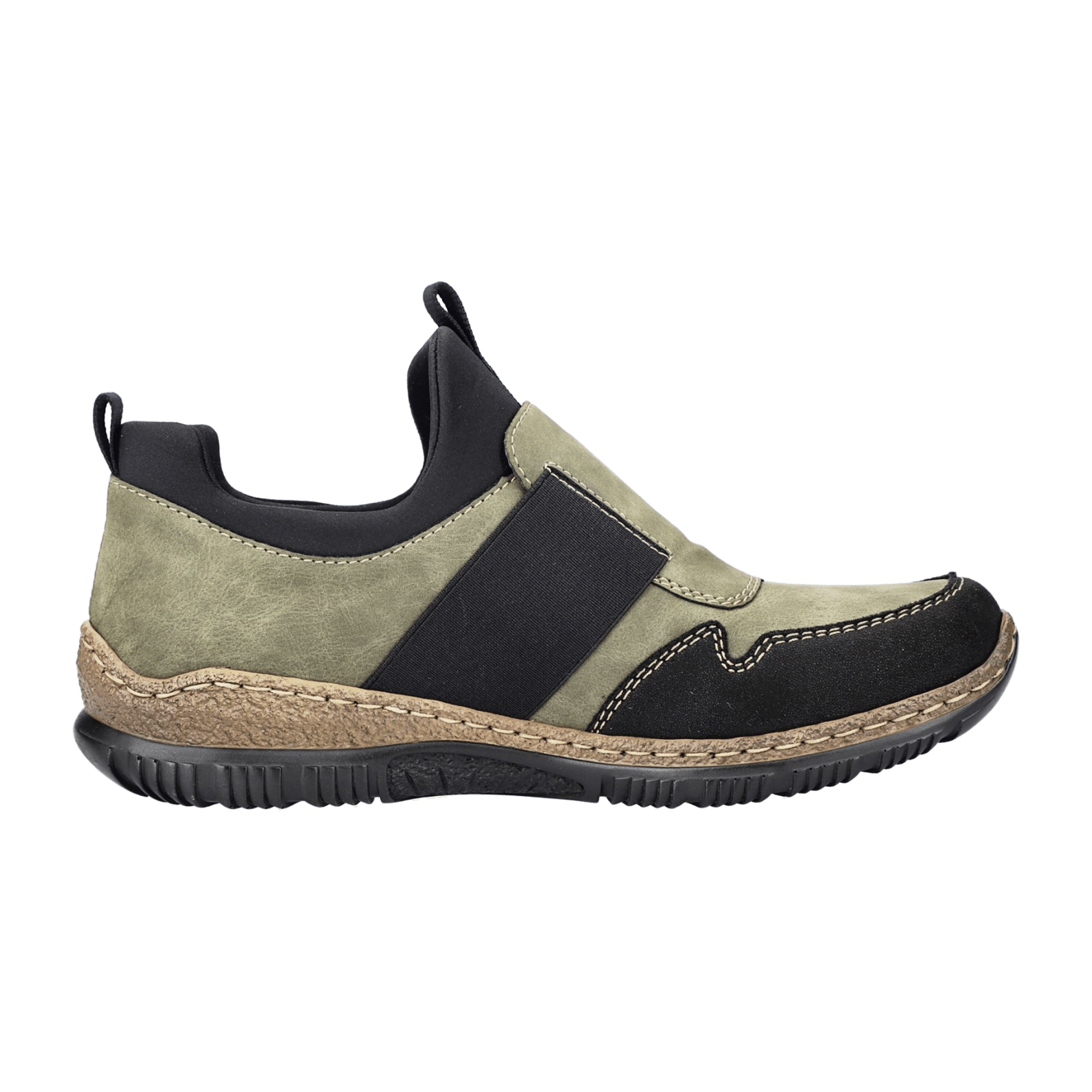 Rieker Women's Casual Slippers in Green with Soft Memosoft Footbed