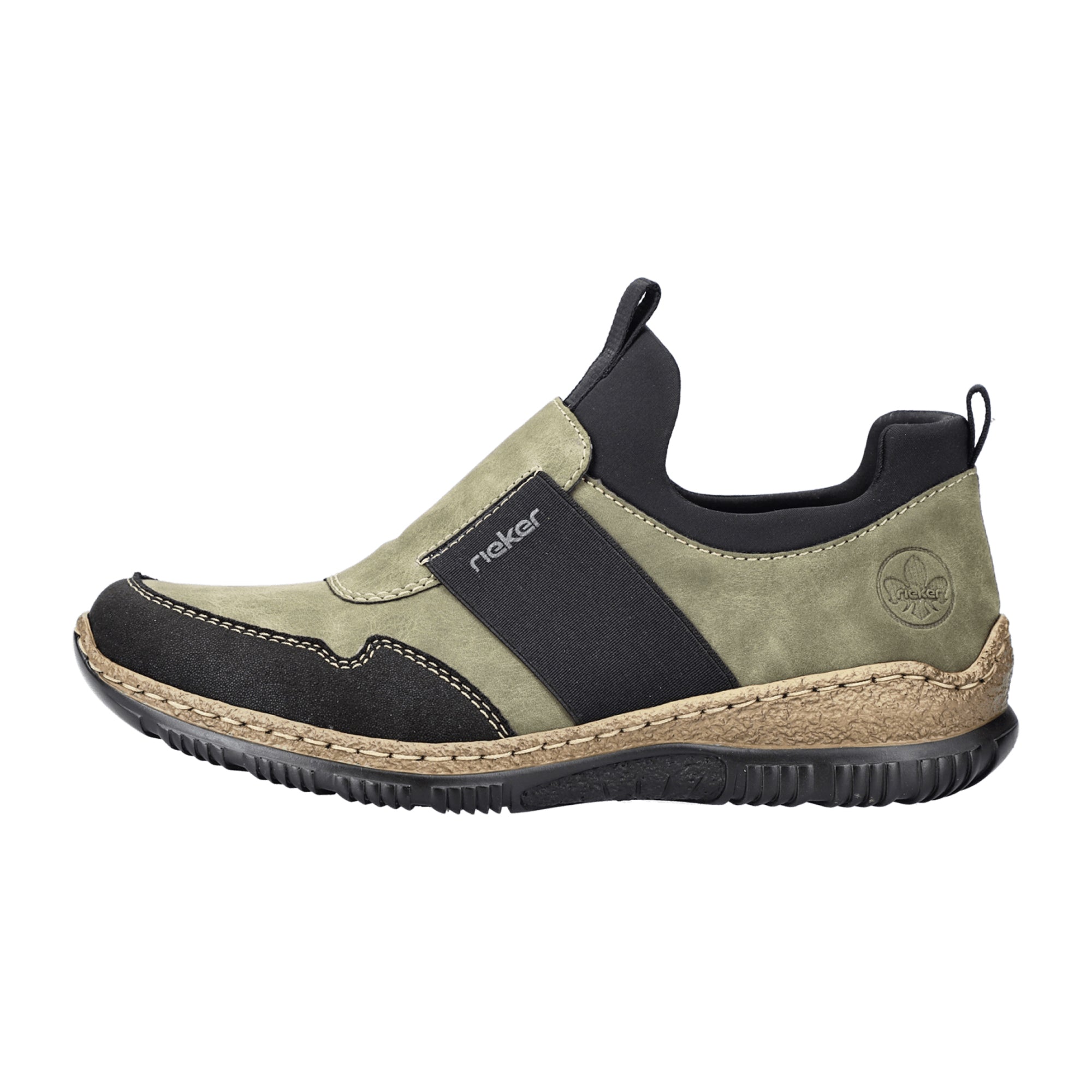 Rieker Women's Casual Slippers in Green with Soft Memosoft Footbed