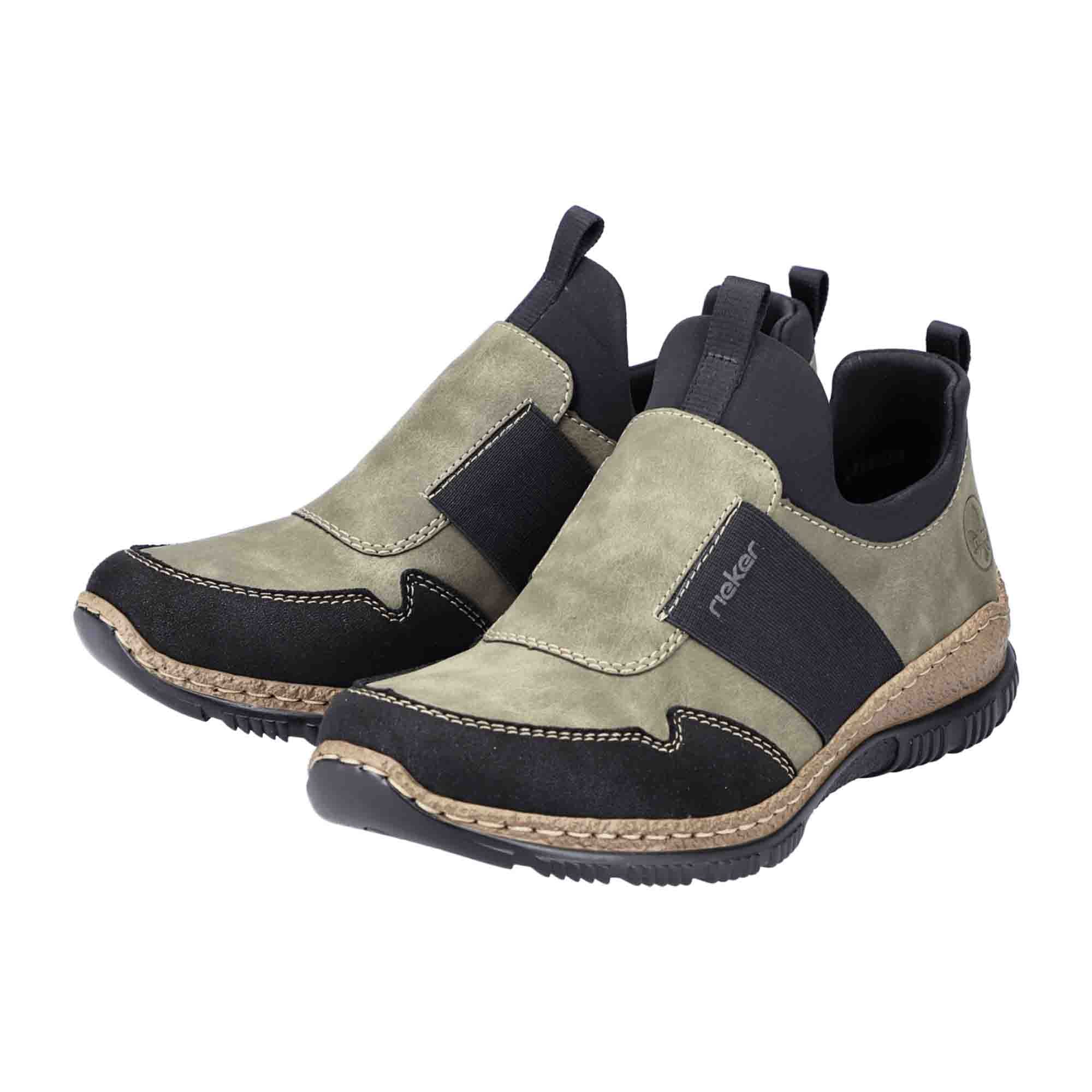 Rieker Women's Casual Slippers in Green with Soft Memosoft Footbed