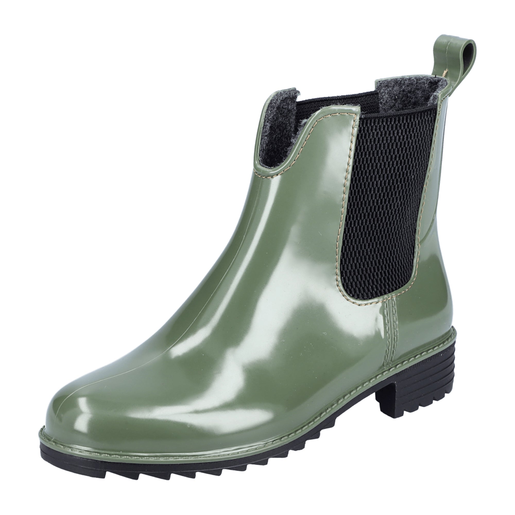 Rieker Women's Olive Chelsea Boots with Block Heel and Durable Sole