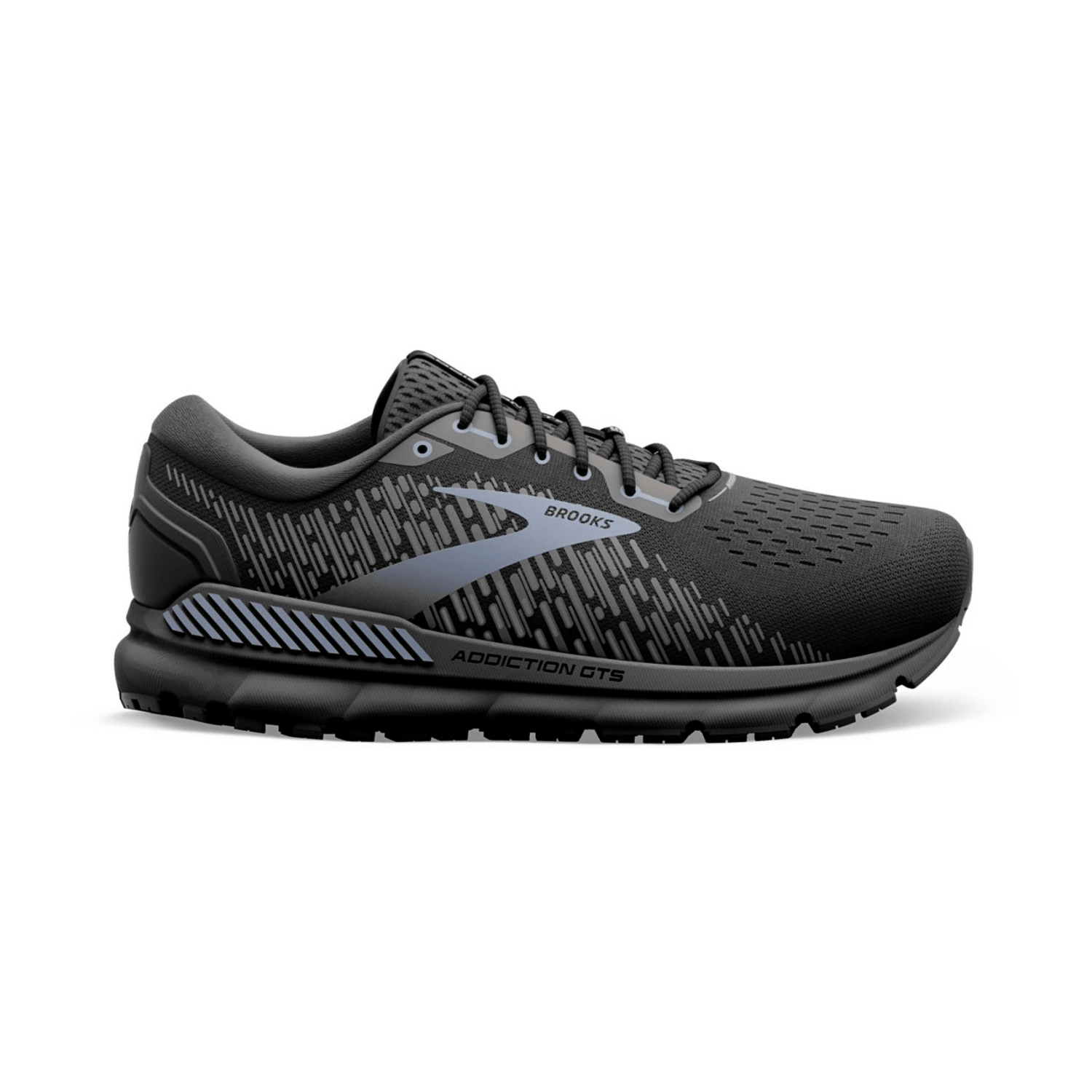Brooks Addiction GTS 15 Men's Running Shoes in Black Black Ebony, Canvas Upper with Rubber Sole