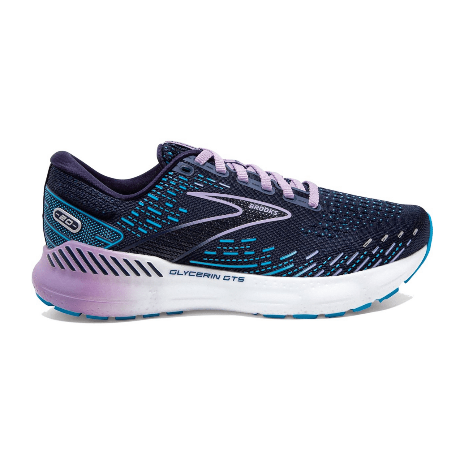 Brooks Glycerin GTS 20 Women's Running Shoes in Peacoat/Ocean/Pastel Lilac