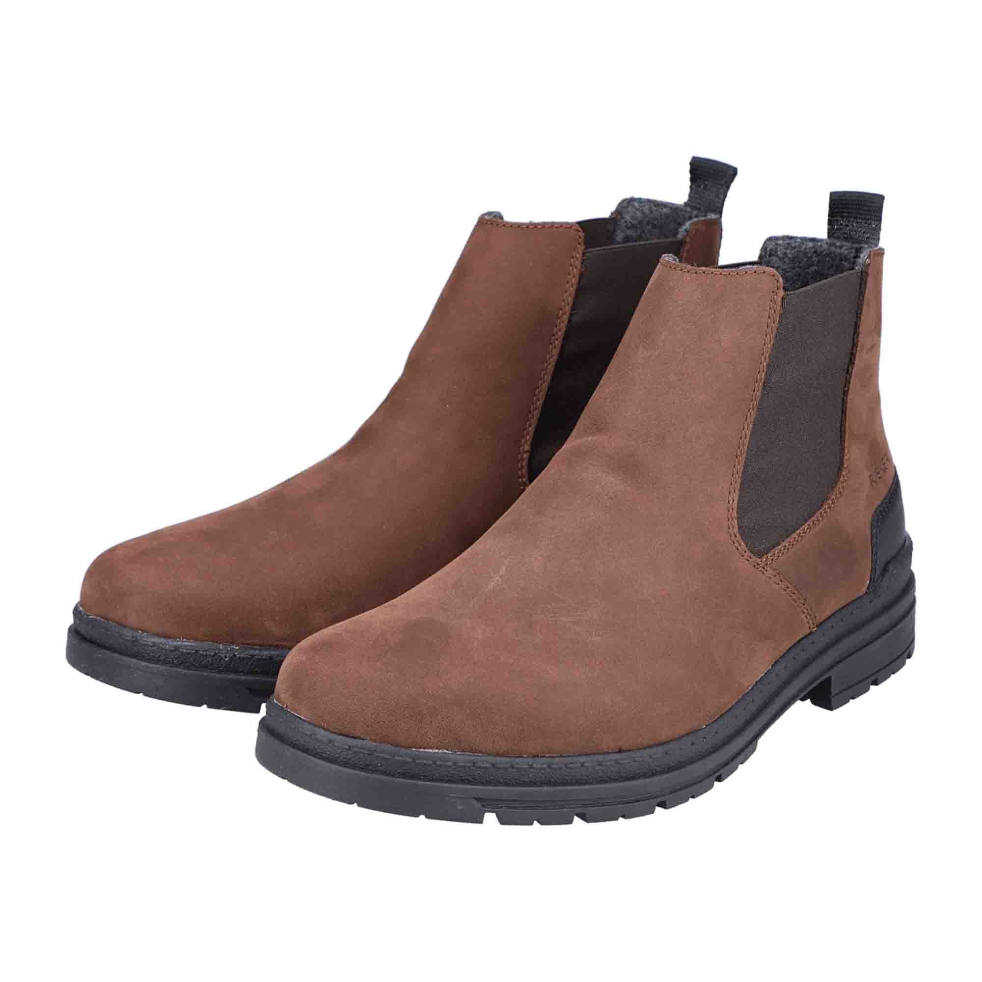 Rieker Men's Brown Chelsea Boots with Comfortable Sole and Easy Slip-On Design