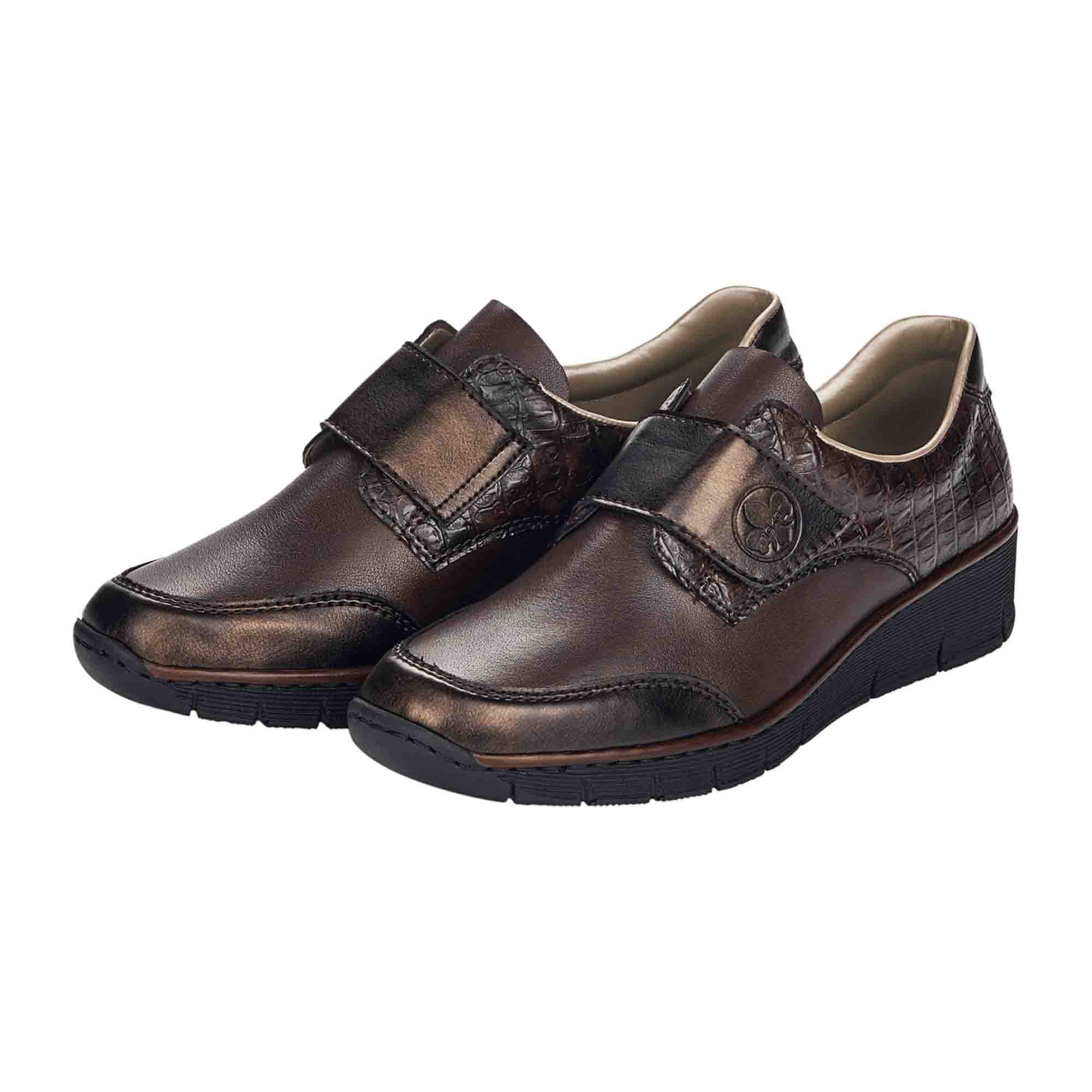 Rieker HWK Women's Brown Slip-On Loafers Narrow Fit