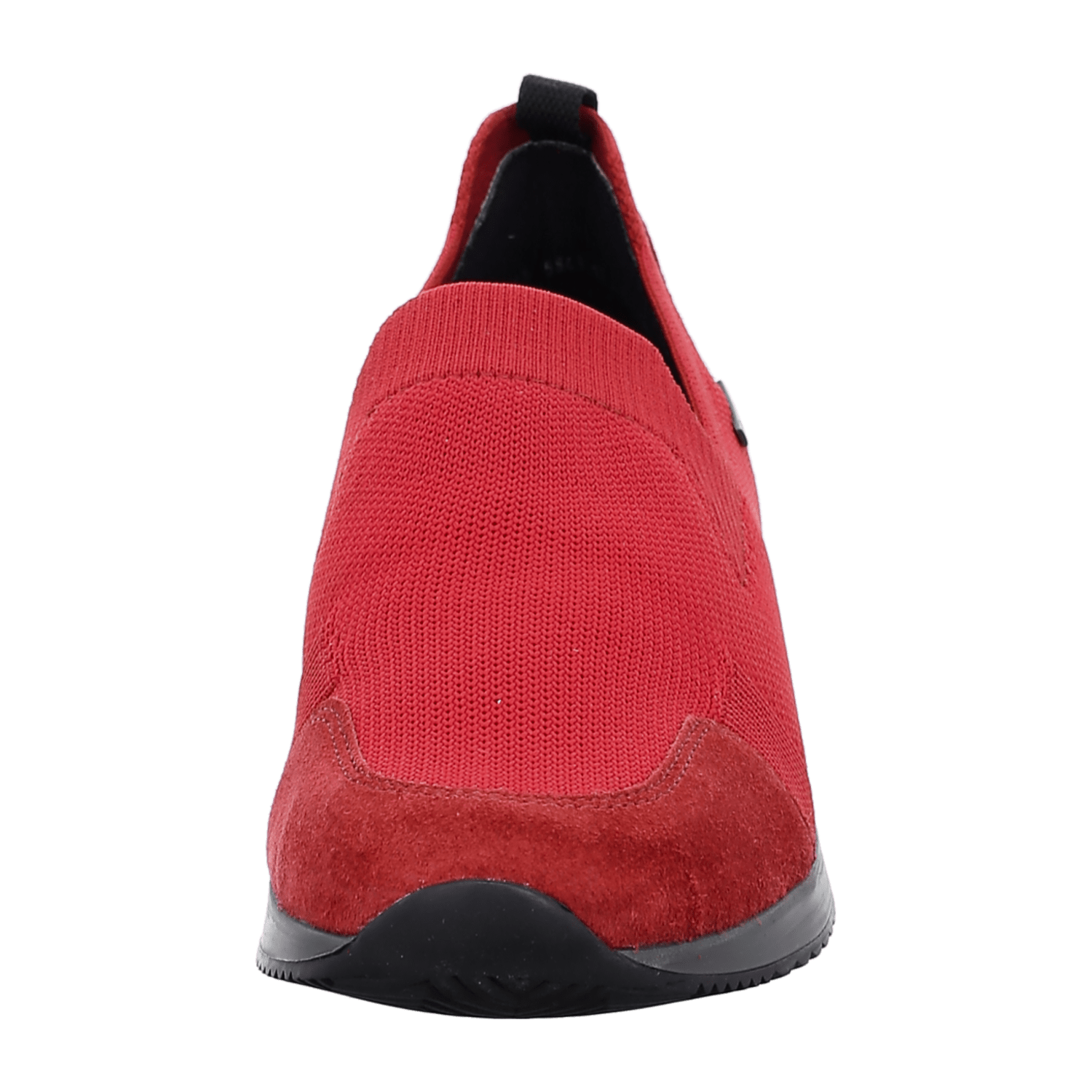 ARA LISBON Women's Slip-On Lace-Up Sneakers Red Textile