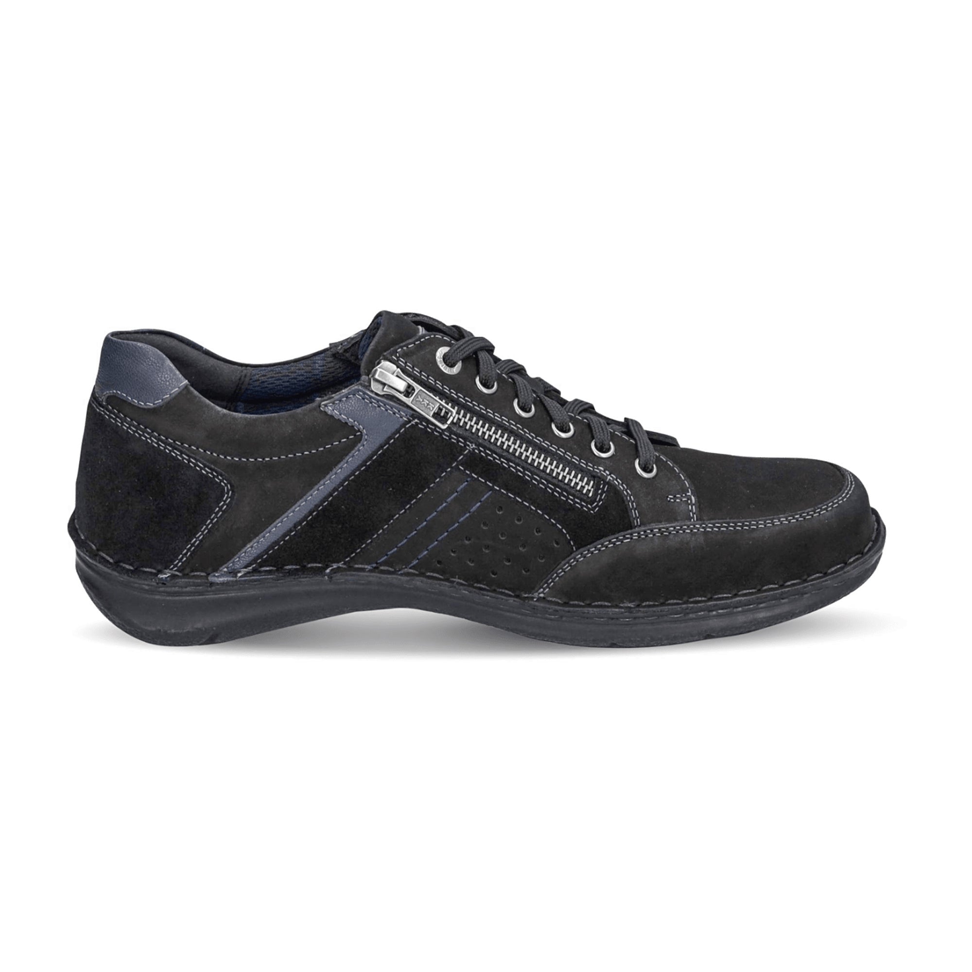 Josef Seibel Comfortable Lace-up Shoes for Men in Black