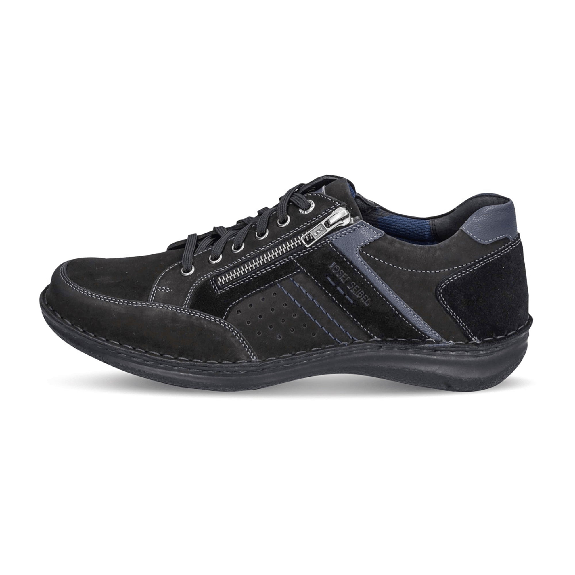 Josef Seibel Comfortable Lace-up Shoes for Men in Black
