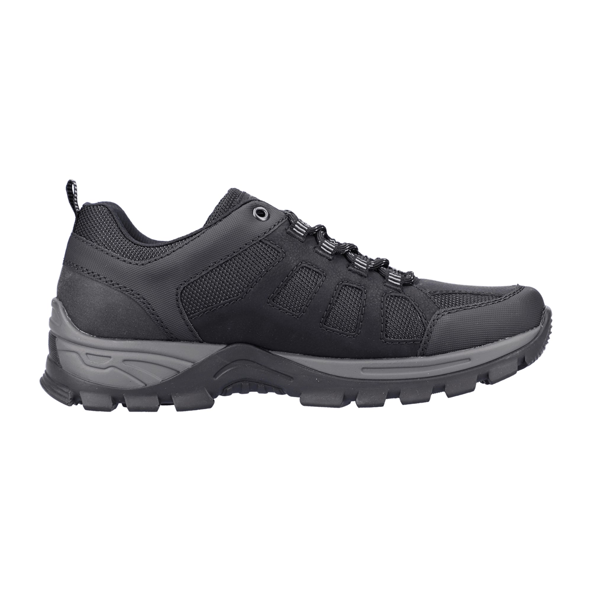 Rieker HWK Men's Black Lace-Up Shoes with Comfort Sole and Water Resistance