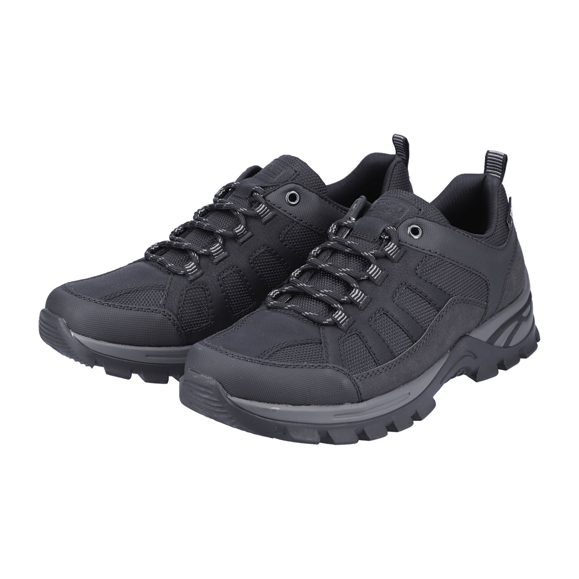 Rieker HWK Men's Black Lace-Up Shoes with Comfort Sole and Water Resistance