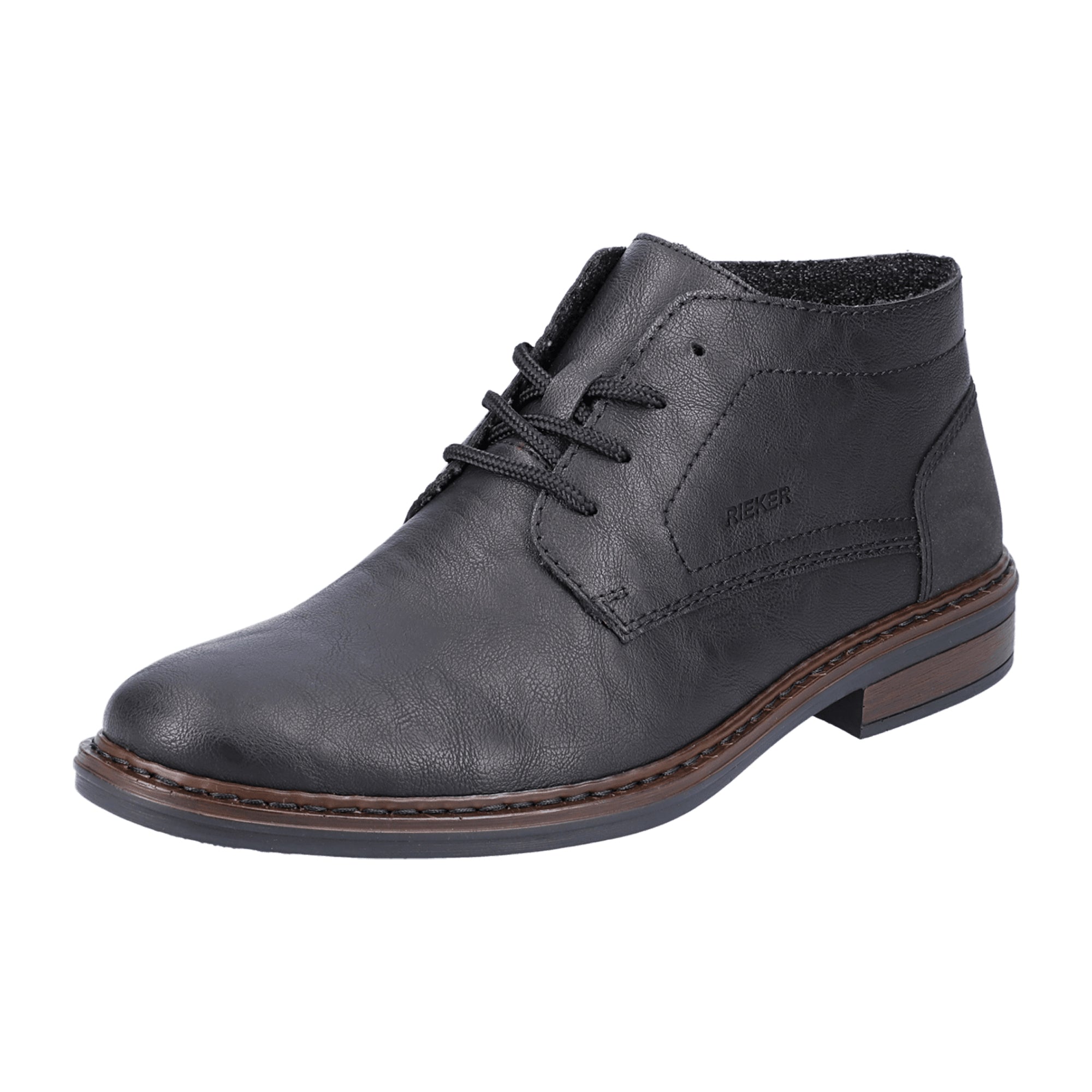 Rieker Black Lace-Up Ankle Boots with Cold Lining for Fall/Winter Fast Shipping