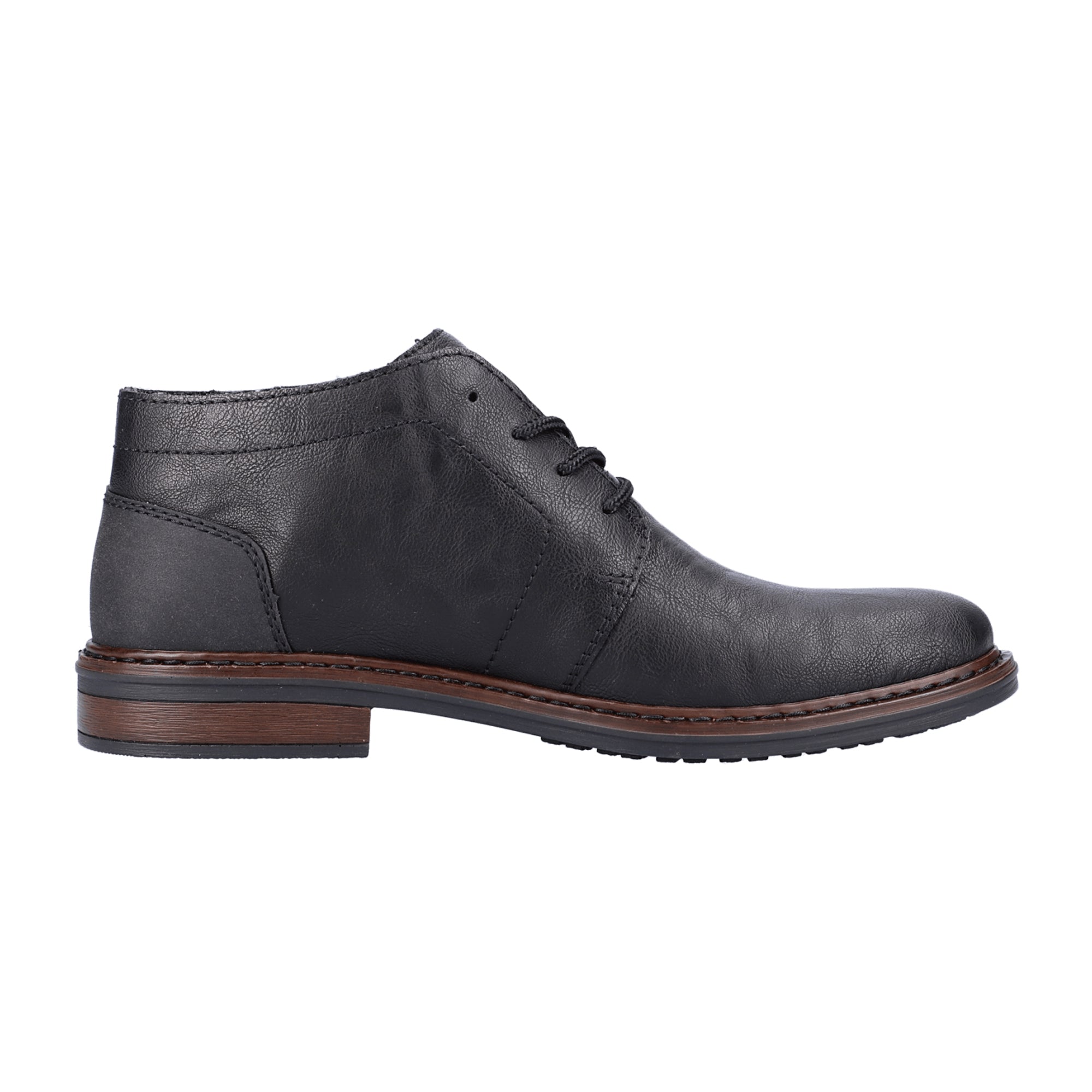 Rieker Black Lace-Up Ankle Boots with Cold Lining for Fall/Winter Fast Shipping