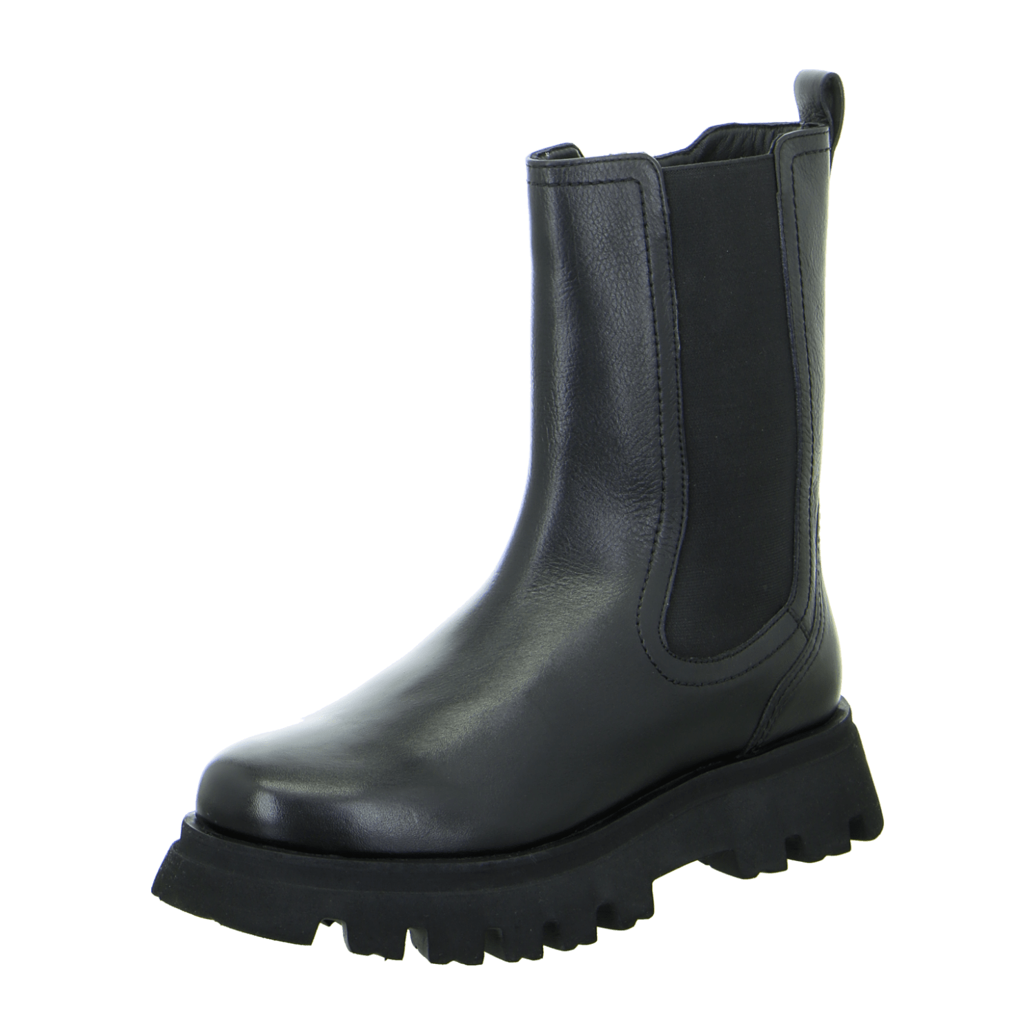 ARA Copenhagen Women's Chelsea Boots in Black Smooth Leather with Winter Lining - Classic Pull-On Ankle Boots