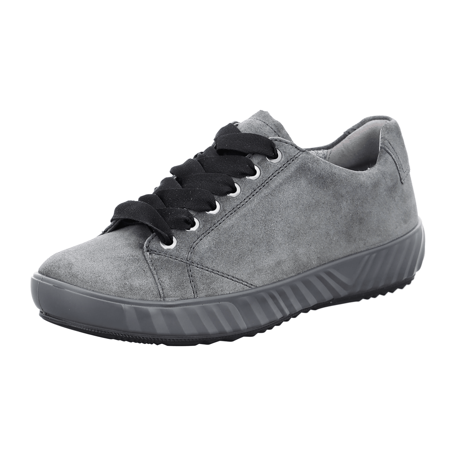 ARA AVIO Women's Velour Leather Slip-On Sneakers in Grey with Textile Lining and TPU Sole