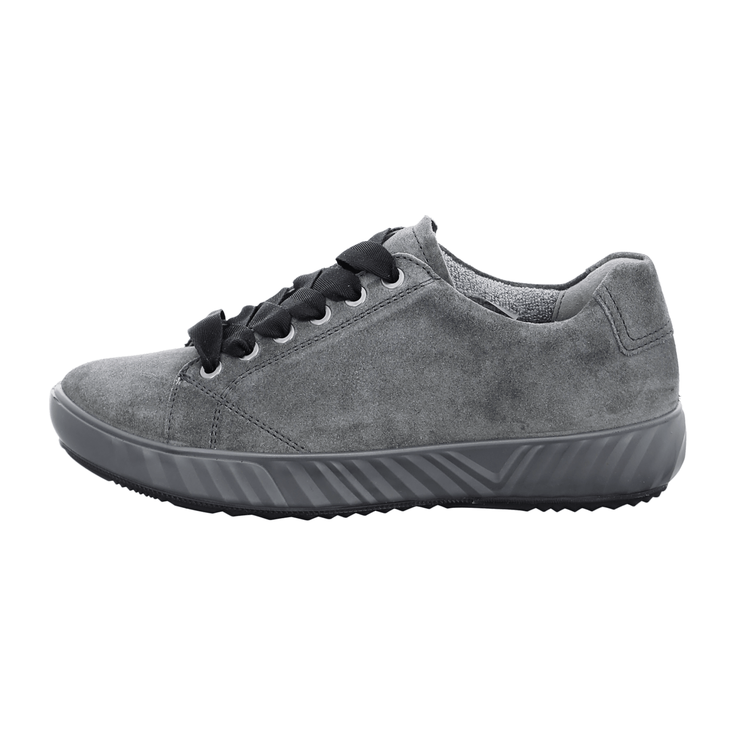 ARA AVIO Women's Velour Leather Slip-On Sneakers in Grey with Textile Lining and TPU Sole