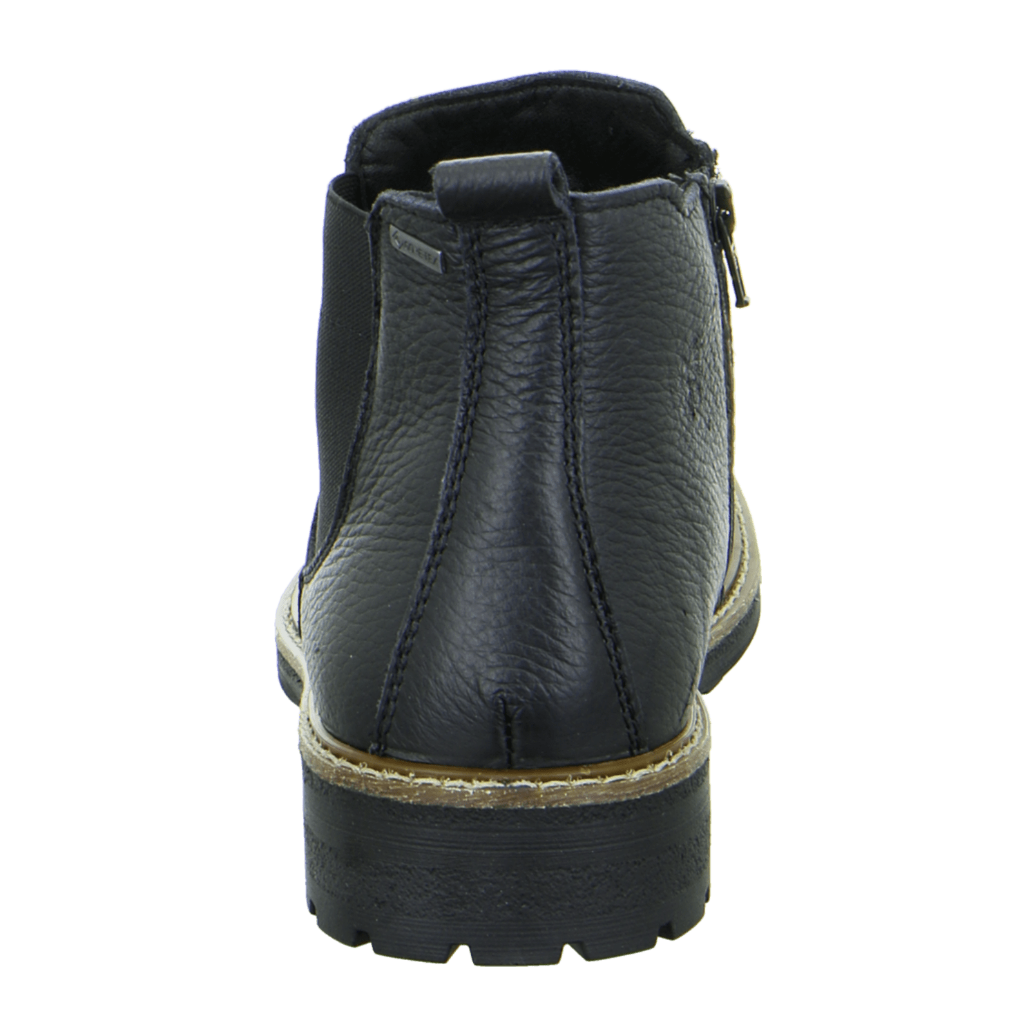 ARA FREDERIK FR Men's Derby Boots in Smooth Leather with Side Zipper and Wool Lining, Black