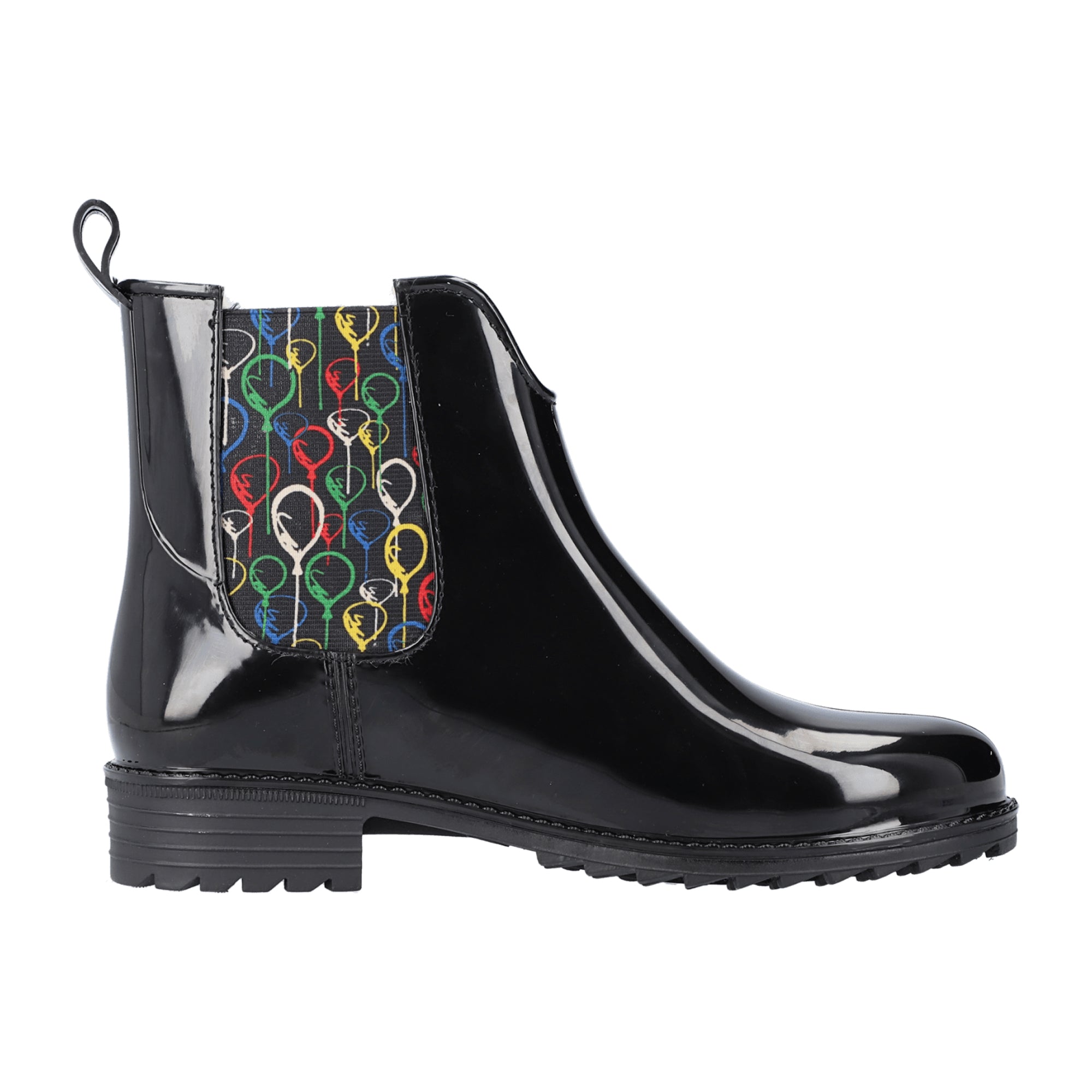 Rieker Women's Black Ankle Boots Block Heel Round Toe Slip-On Winter Shoes