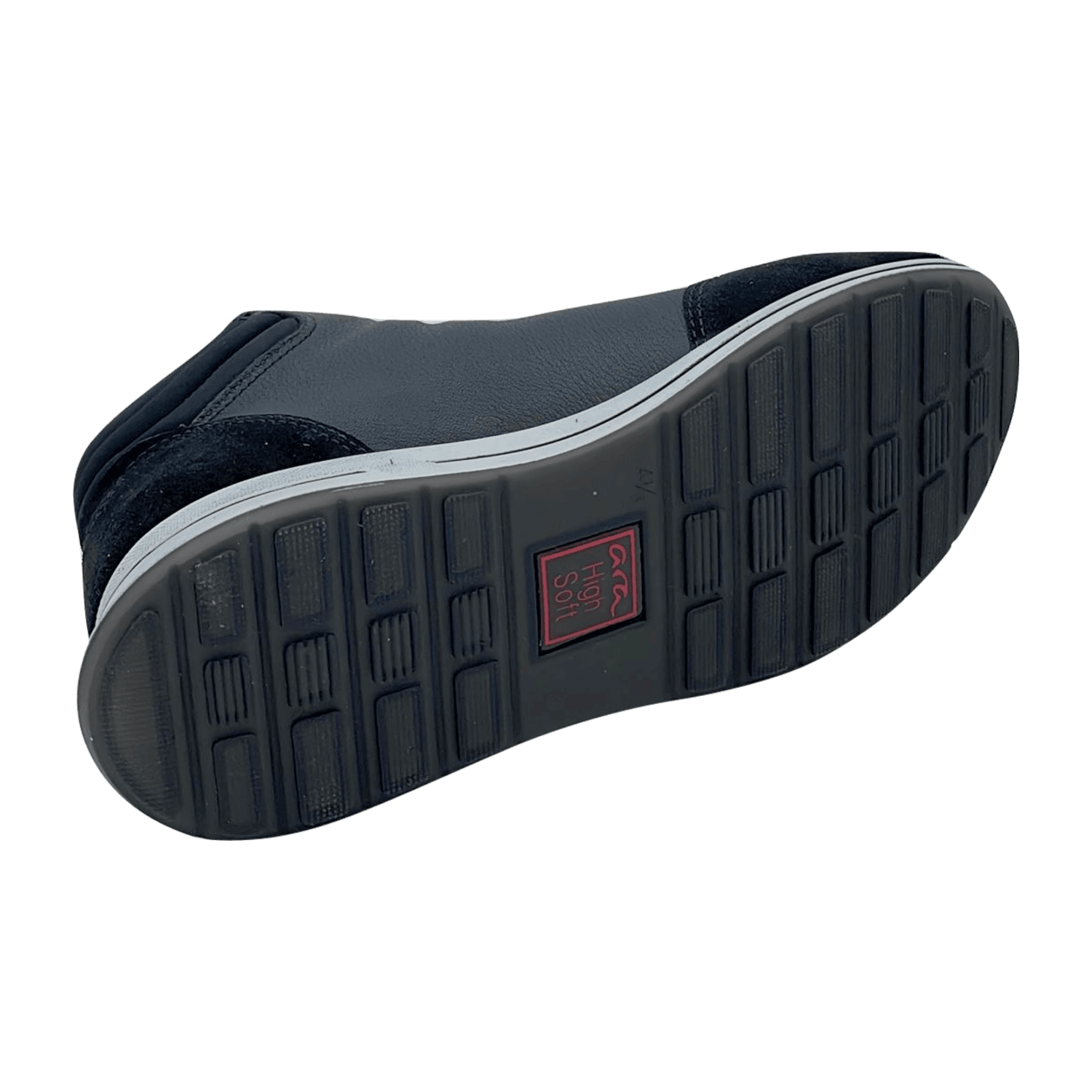 ARA OSAKA 2.0 Women's Sneakers in Black Smooth Leather with Lace-Up Closure and Round Toe