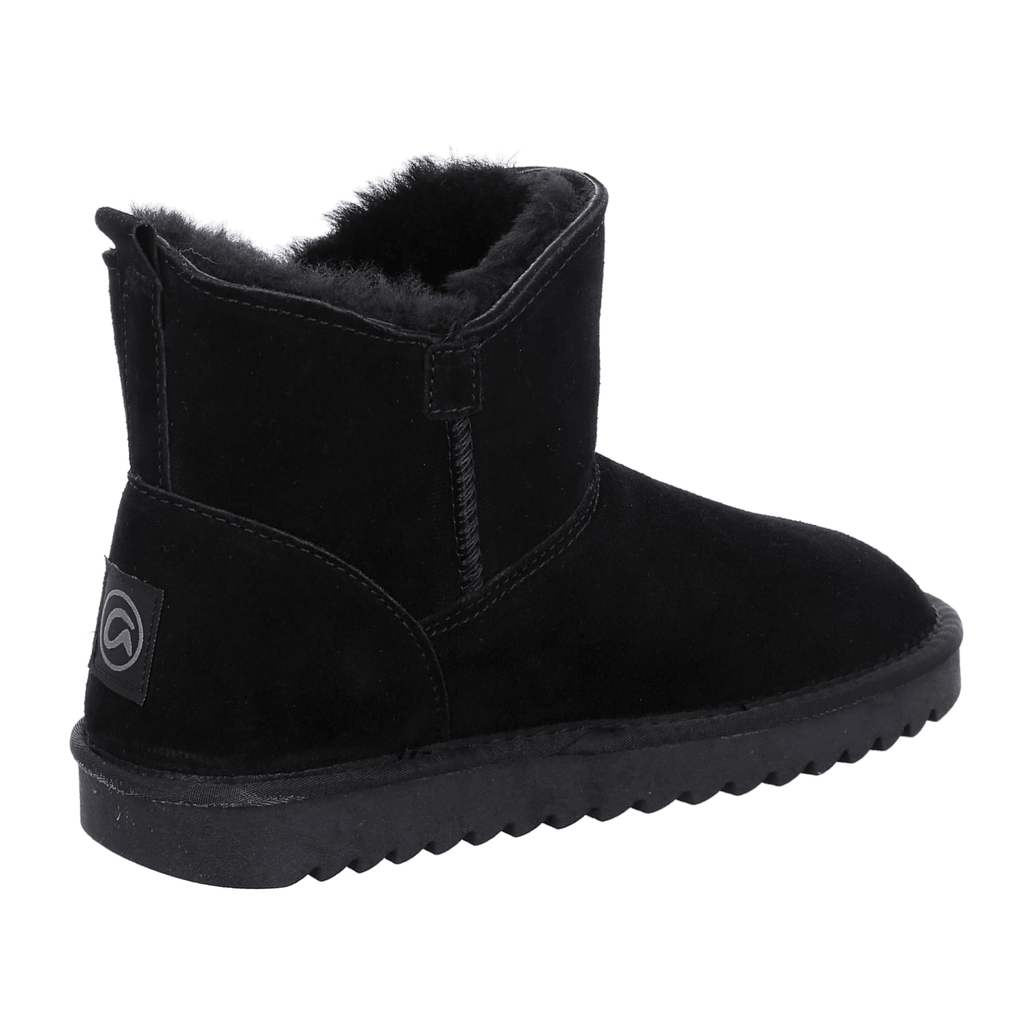 ARA Alaska Women's Winter Boots Velour Leather Pull-On Round Toe Classic Black