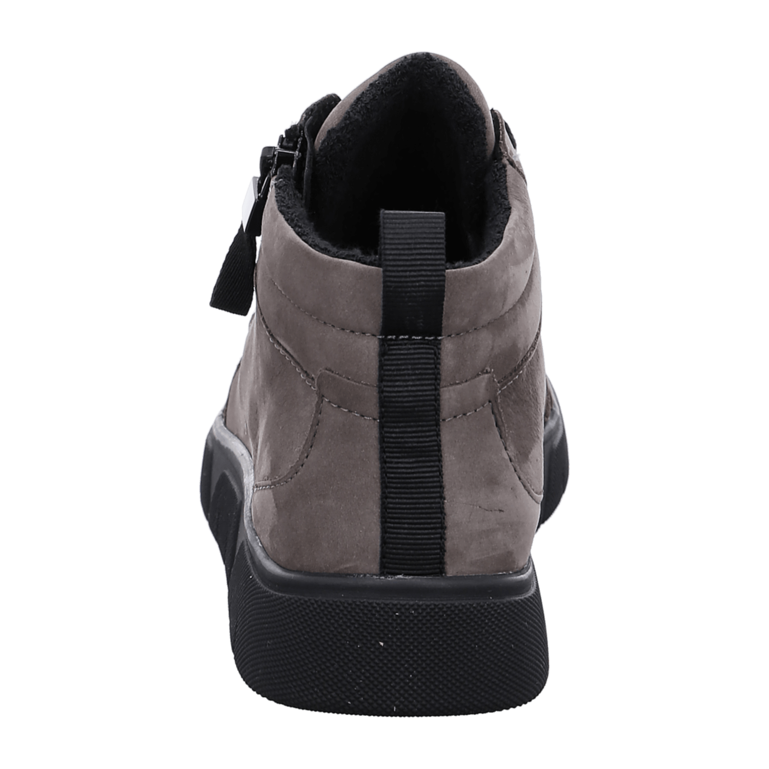 ARA ROM Women's Sneakers in Grey Nubuck Leather with Lace-Up Closure and Round Toe