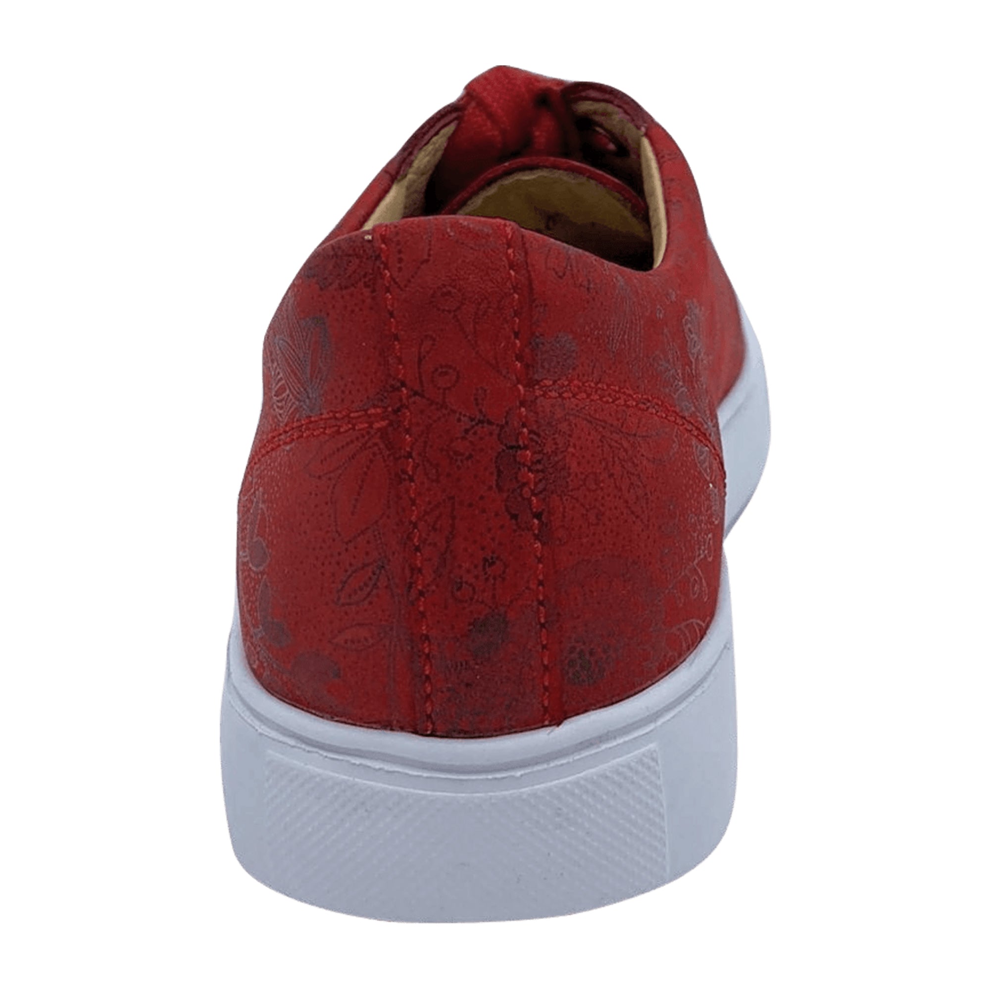Finn Comfort Elpaso Women's Red Lace-Up Shoes - Comfortable, Orthopedic Support, Leather, Handmade in Germany
