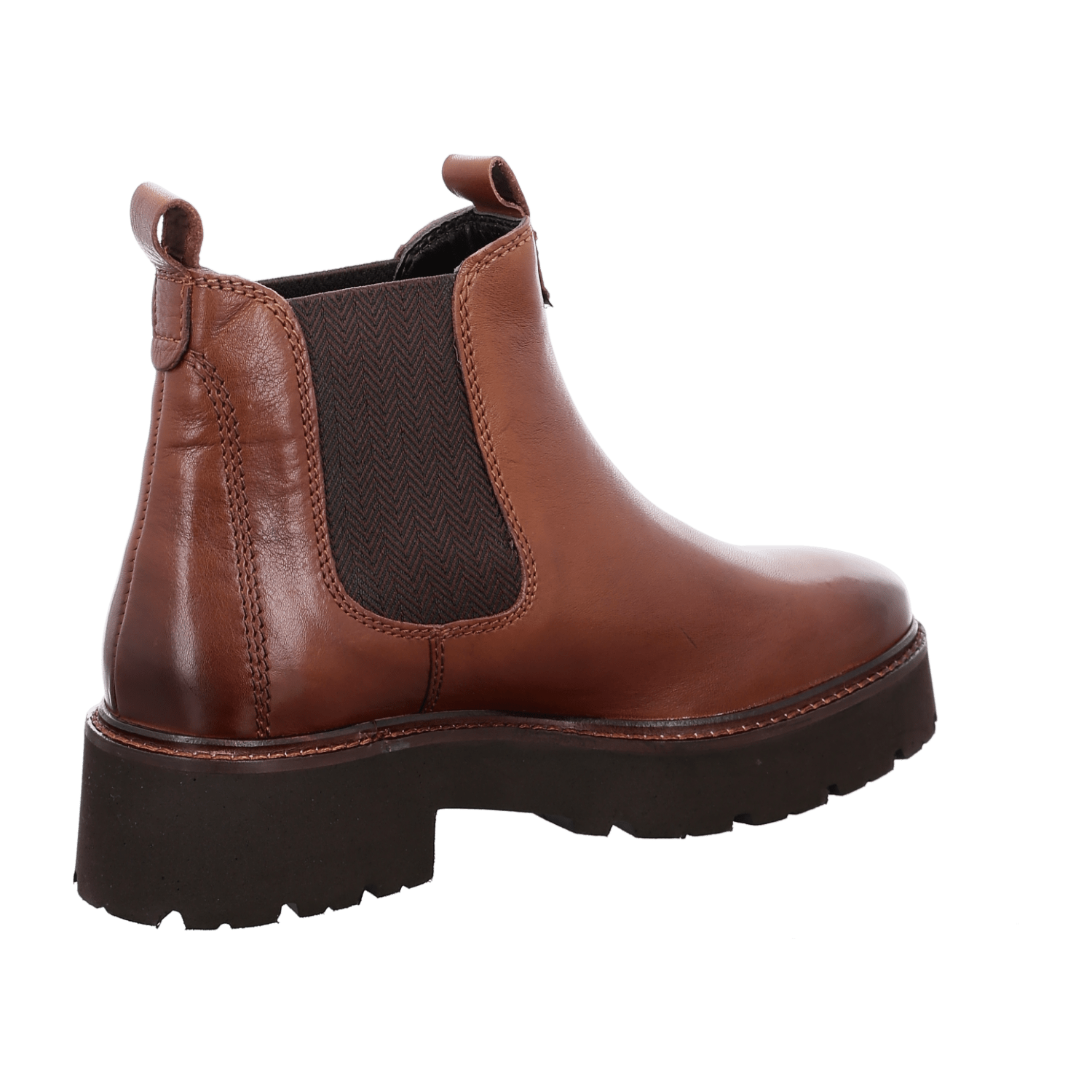 ARA BOLOGNA Women's Leather Chelsea Boots in Brown - Pull-On Design with Leather Lining and Round Toe