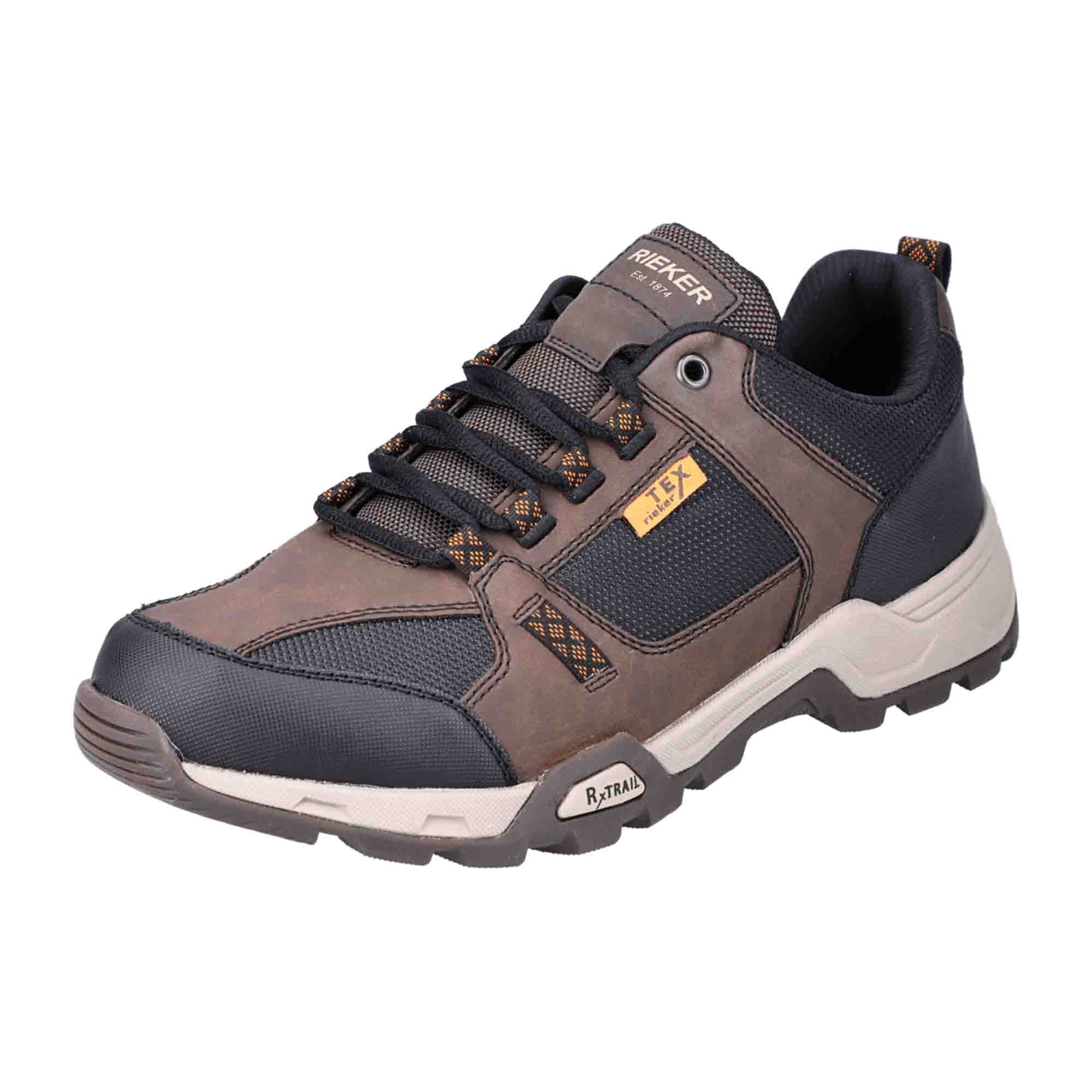 Rieker HWK Men's Brown Lace-Up Shoes Comfortable Water-Resistant Casual Footwear