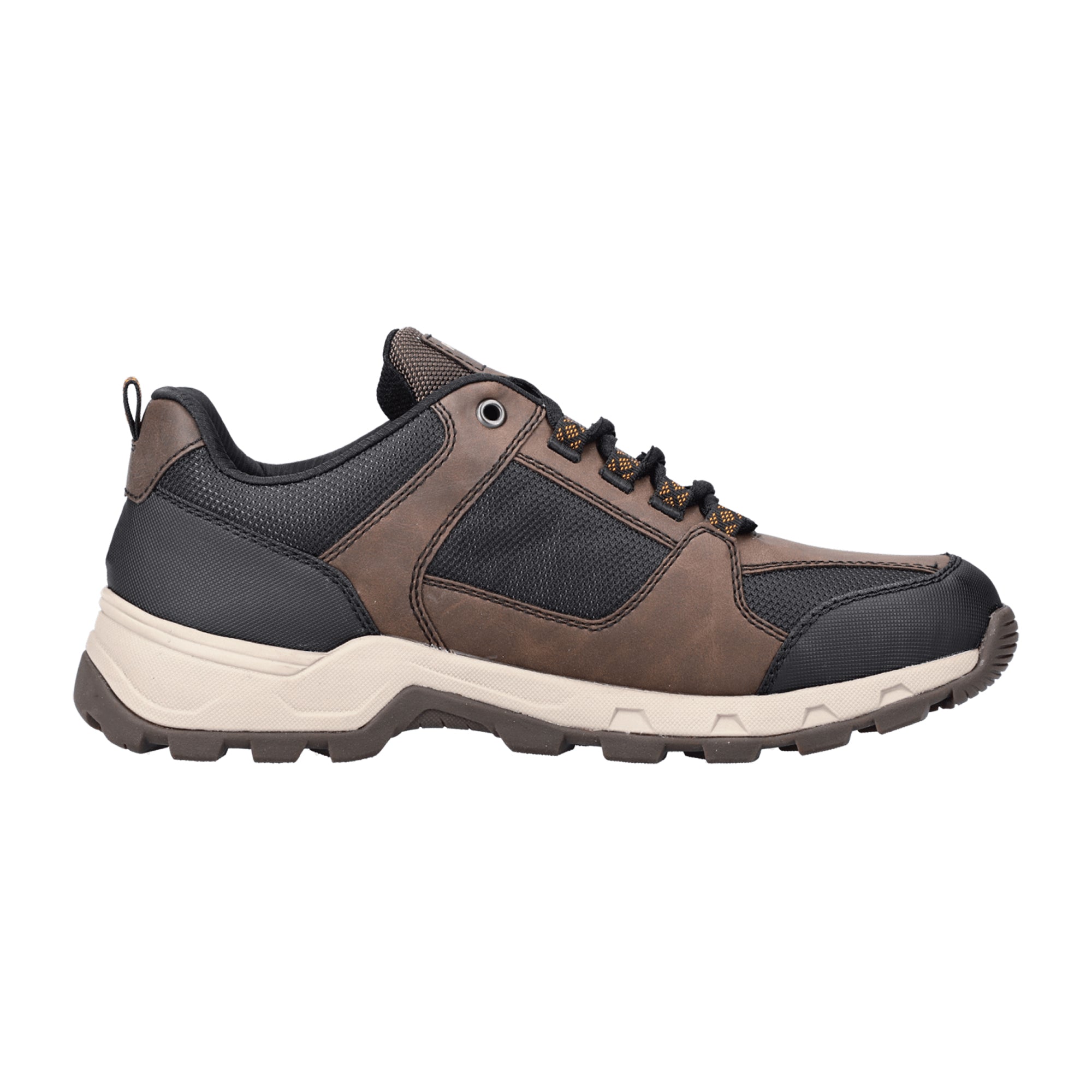 Rieker HWK Men's Brown Lace-Up Shoes Comfortable Water-Resistant Casual Footwear