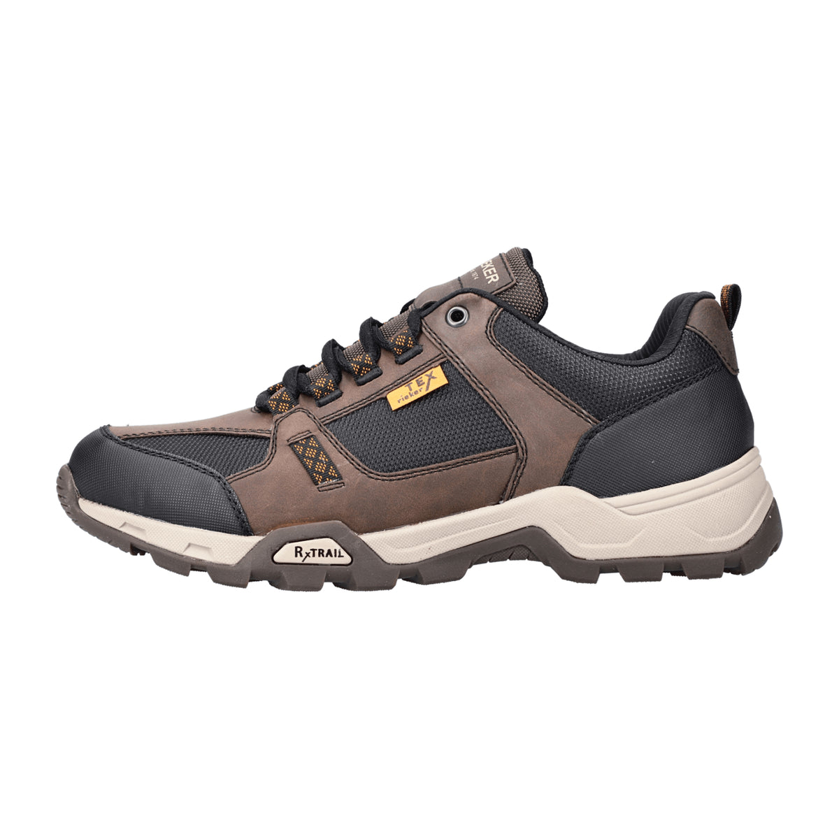 Rieker HWK Men's Brown Lace-Up Shoes Comfortable Water-Resistant Casual Footwear - Bartel-Shop