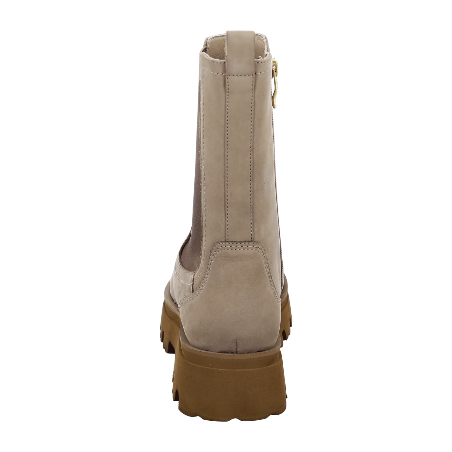 ARA Copenhagen Women's Beige Nubuck Leather Ankle Boots with Winter Lining Classic Chelsea Boots Pull-On