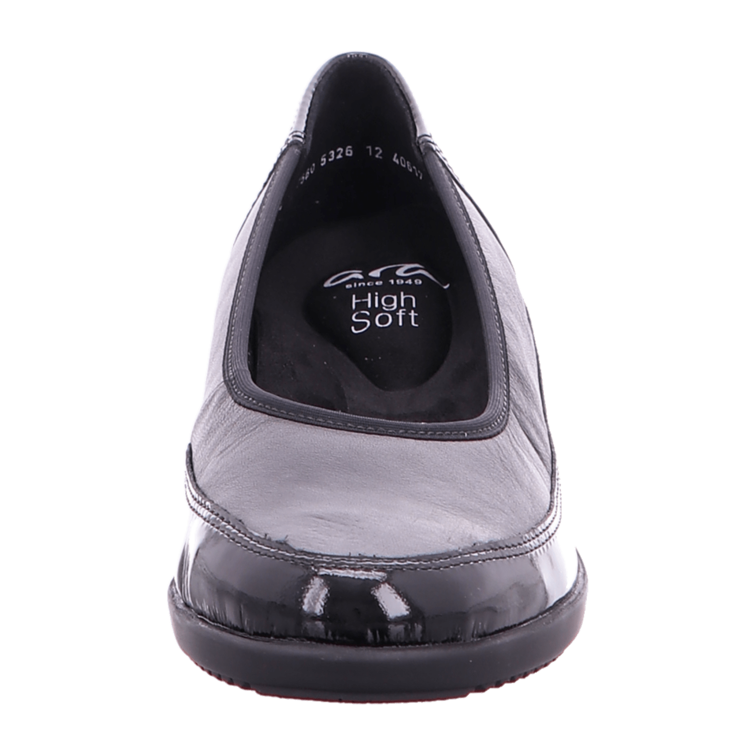 ARA ZÜRICH Women's Leather Slip-On Loafers in Black with Textile Lining and Round Toe