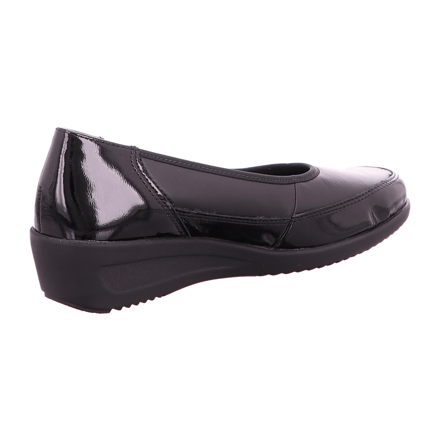 ARA ZÜRICH Women's Leather Slip-On Loafers in Black with Textile Lining and Round Toe