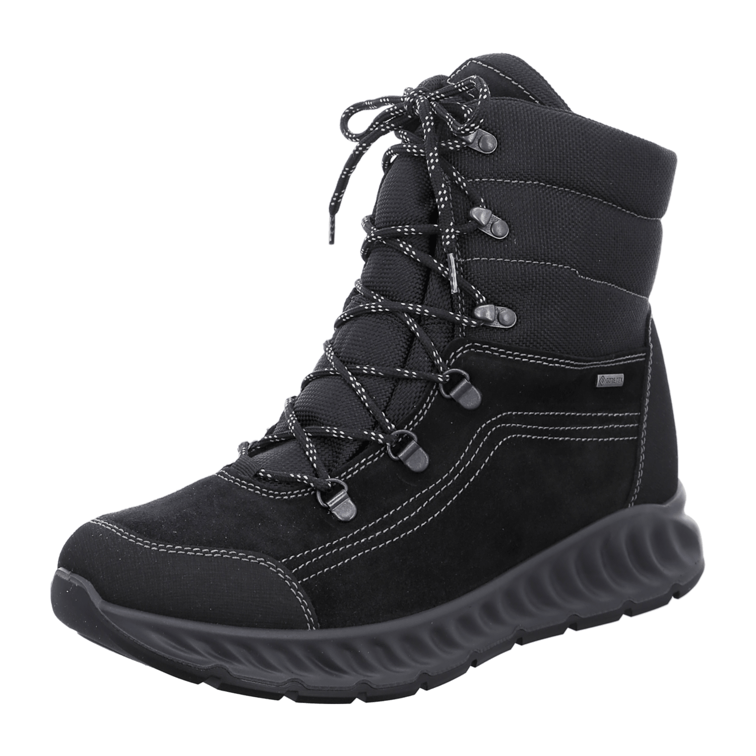 ARA PAOLO Men's Derby Boots in Black Nubuck Leather with Lace-Up Closure - Bartel-Shop