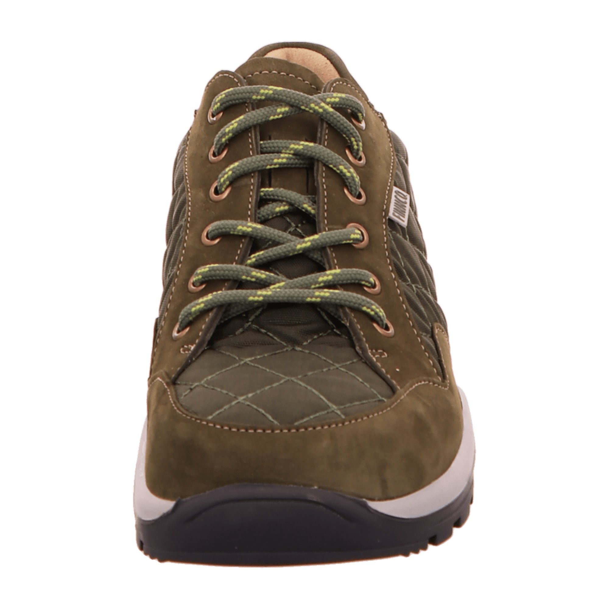 Finn Comfort Tessin Women's Olive Nubuck Quilted Sneaker - Comfortable Orthopedic Lace-Up Shoes