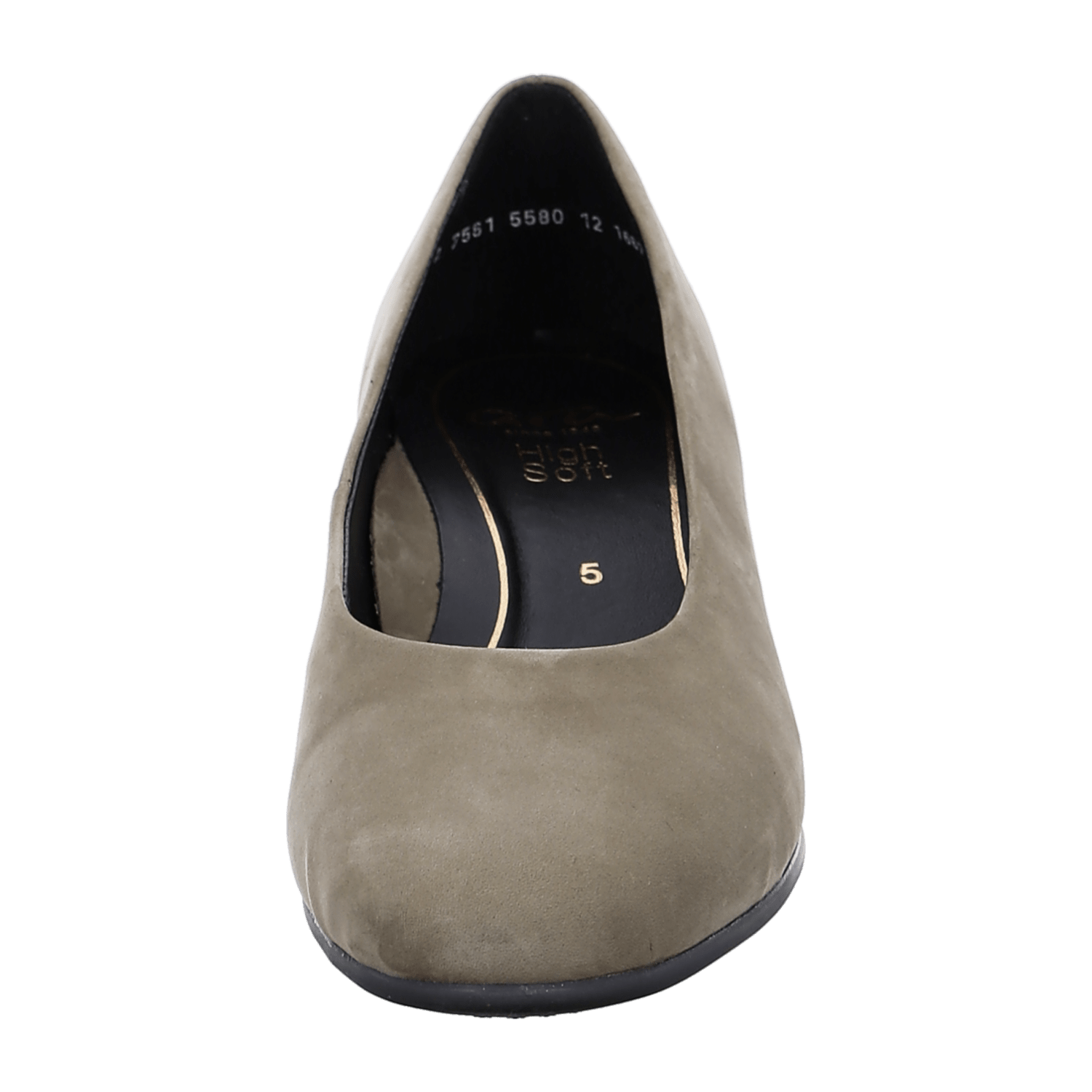 ARA VICENZA VIC Women's Pumps in Grey Nubuck with Round Toe, Slip-On Design and Leather Lining