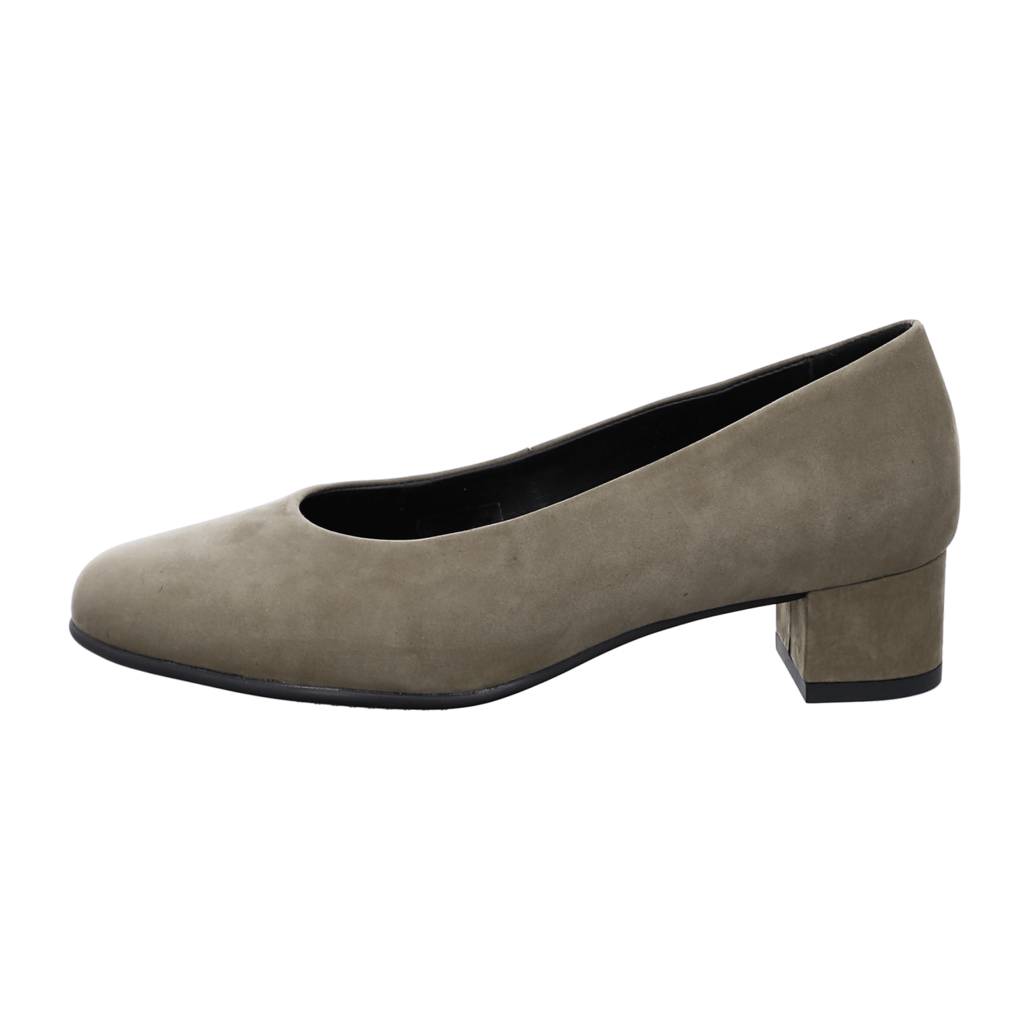ARA VICENZA VIC Women's Pumps in Grey Nubuck with Round Toe, Slip-On Design and Leather Lining