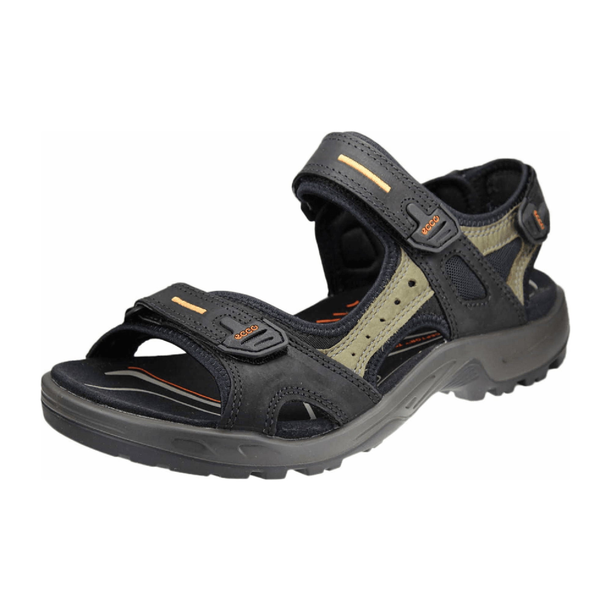 ECCO OFFROAD Men's Trekking Sandals - Stylish Black Leather and Textile