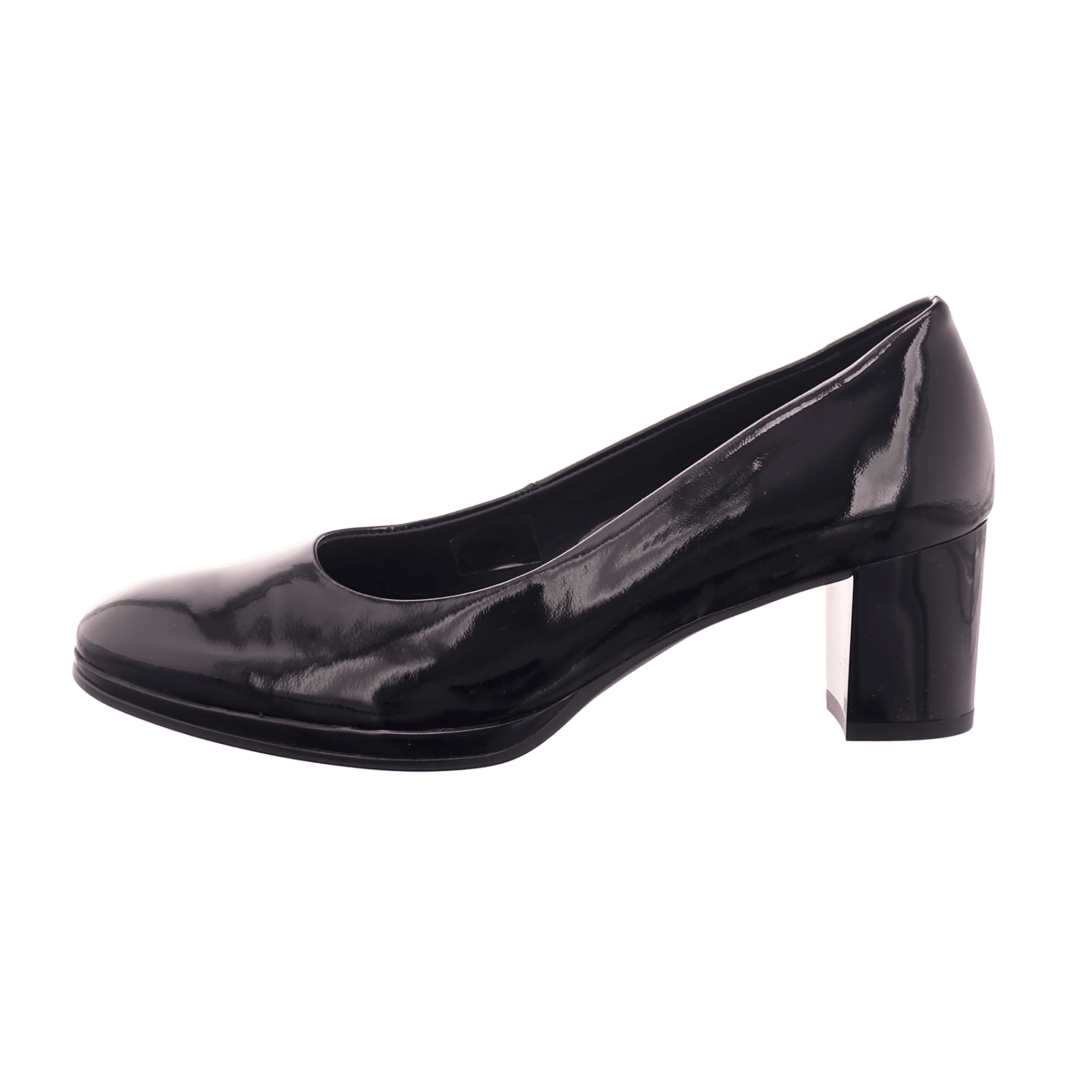 ARA ORLY ORLY 2 Women's Pumps in Black Patent Leather with Round Toe and Leather Lining