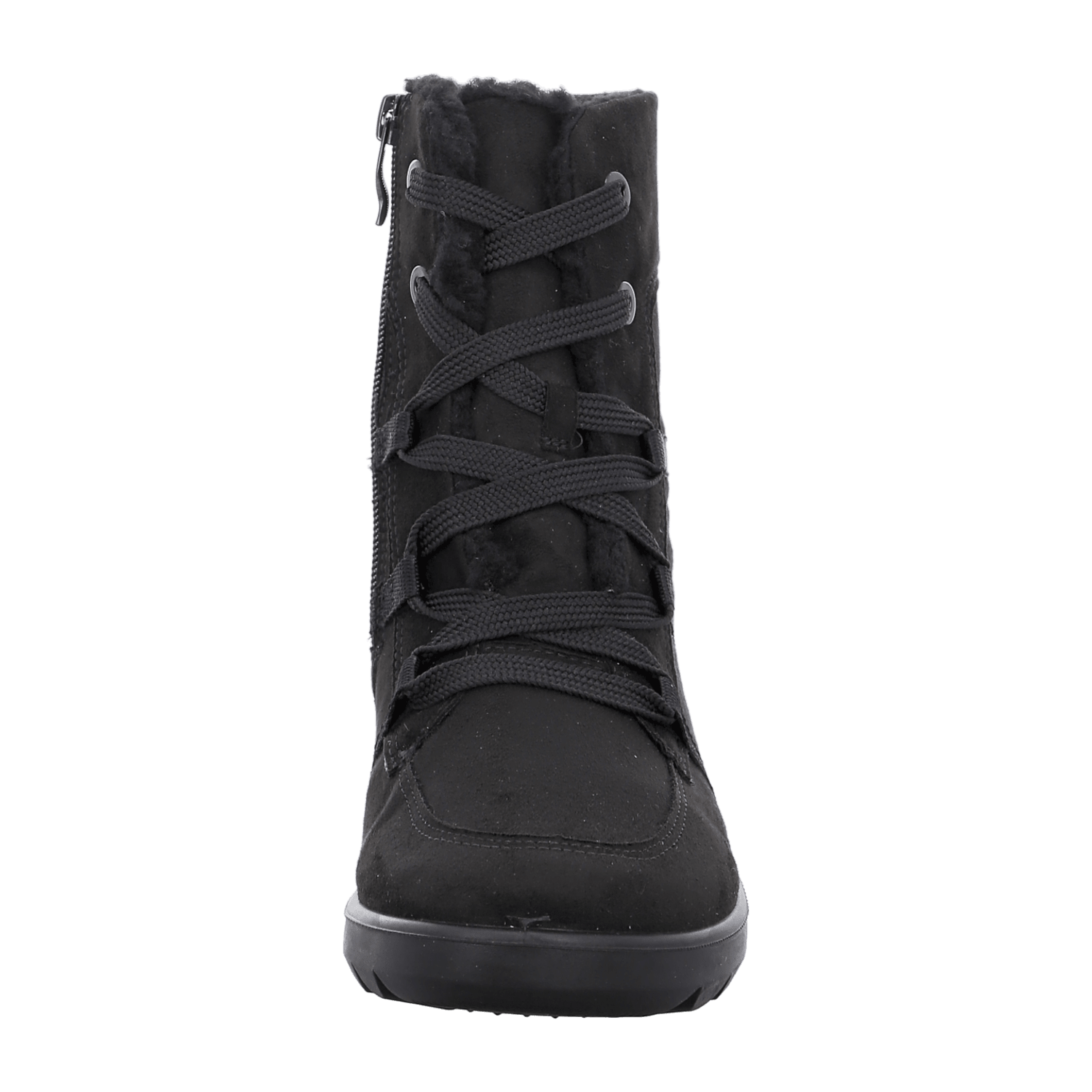 ARA Toronto Women's Winter Boots with Zipper Black Cold-Weather Lined Textile