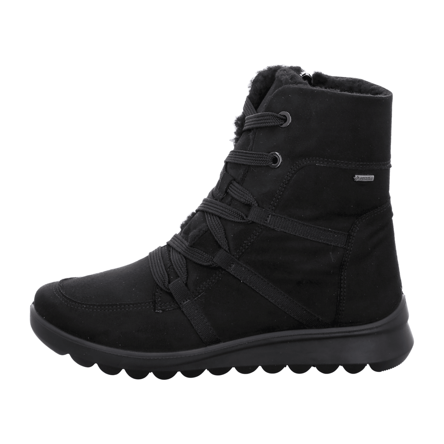 ARA Toronto Women's Winter Boots with Zipper Black Cold-Weather Lined Textile